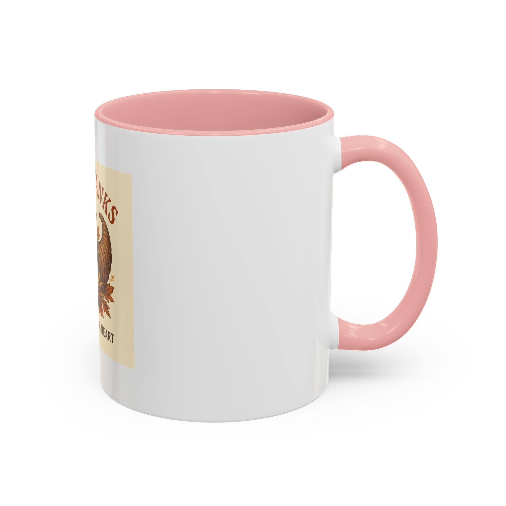 Thanksgiving Accent Coffee Mug | Grateful Heart Mug | Fall Decor | Seasonal Gift | Hot Beverage Cup | Harvest Celebration