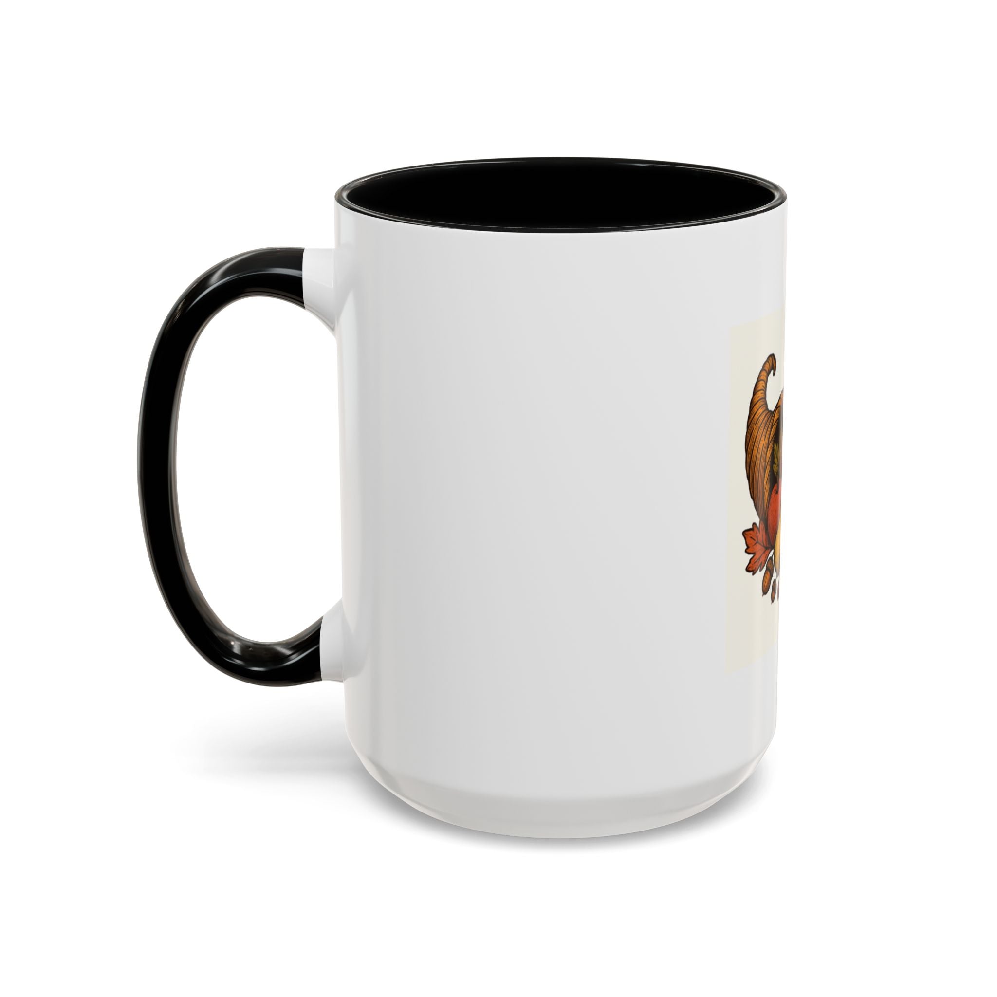 Thanksgiving Cornucopia Accent Coffee Mug Harvest Celebration