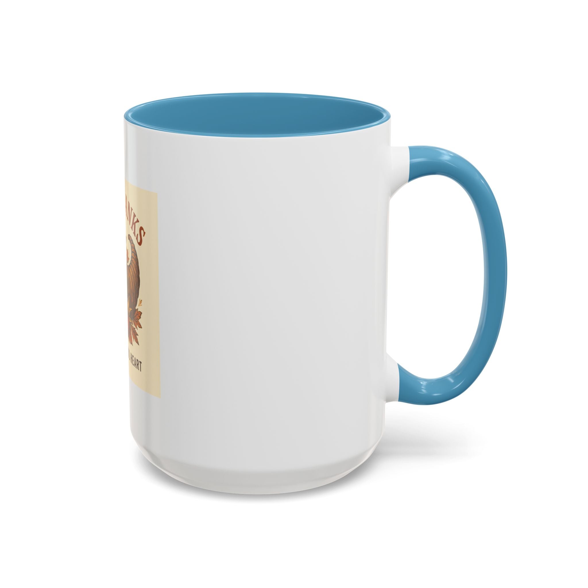 Thanksgiving Accent Coffee Mug | Grateful Heart Mug | Fall Decor | Seasonal Gift | Hot Beverage Cup | Harvest Celebration