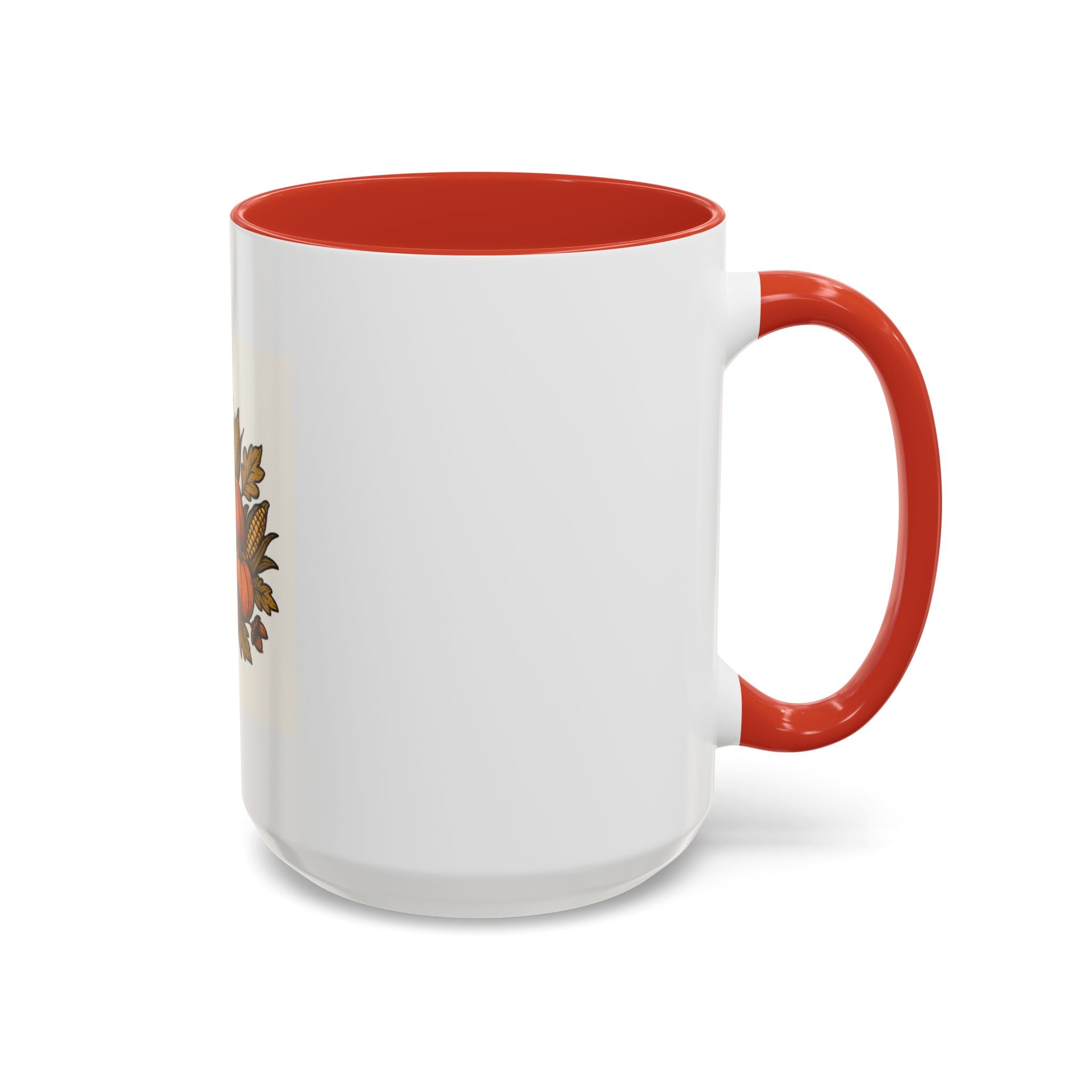 Thanksgiving Cornucopia Accent Coffee Mug Harvest Celebration