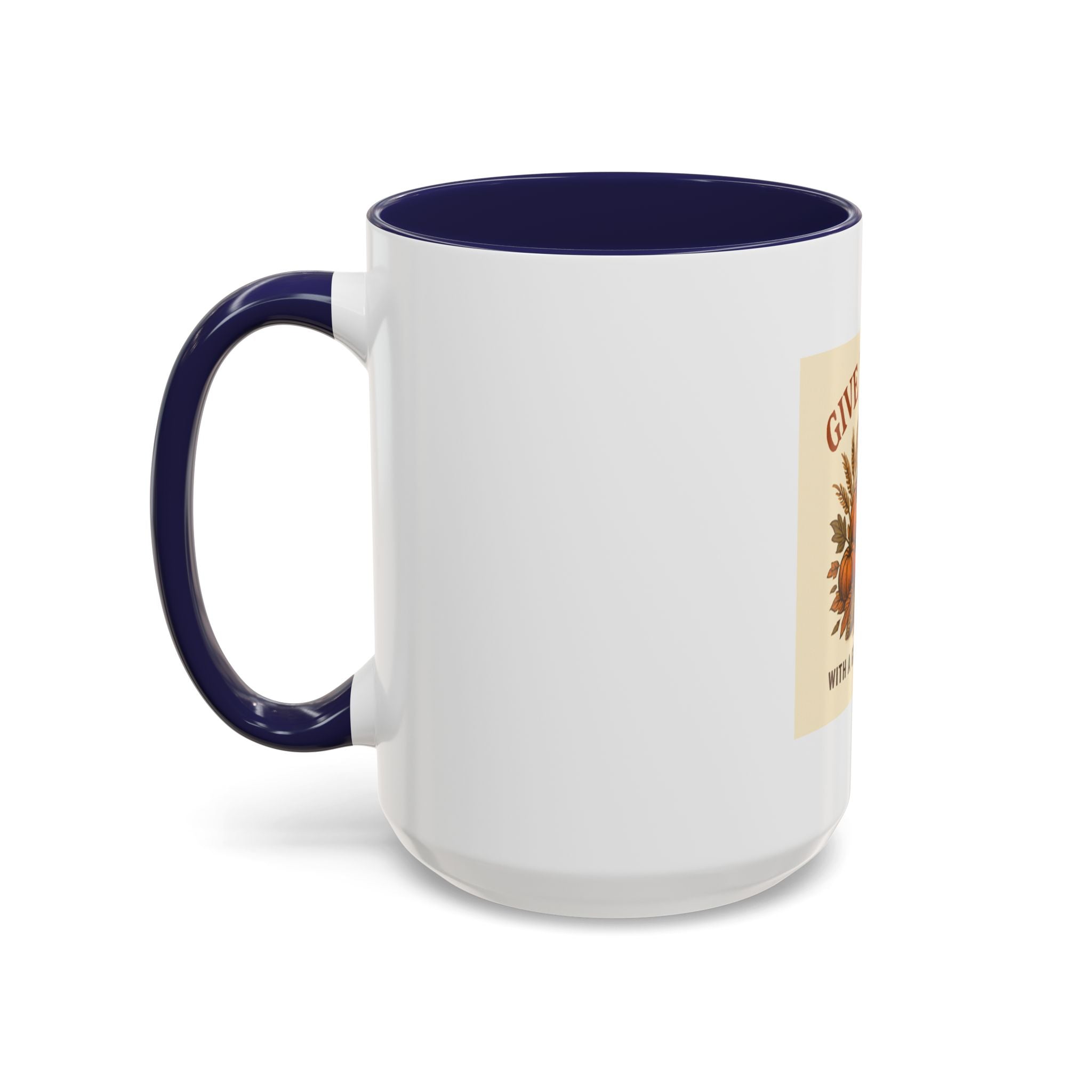 Thanksgiving Accent Coffee Mug | Grateful Heart Mug | Fall Decor | Seasonal Gift | Hot Beverage Cup | Harvest Celebration