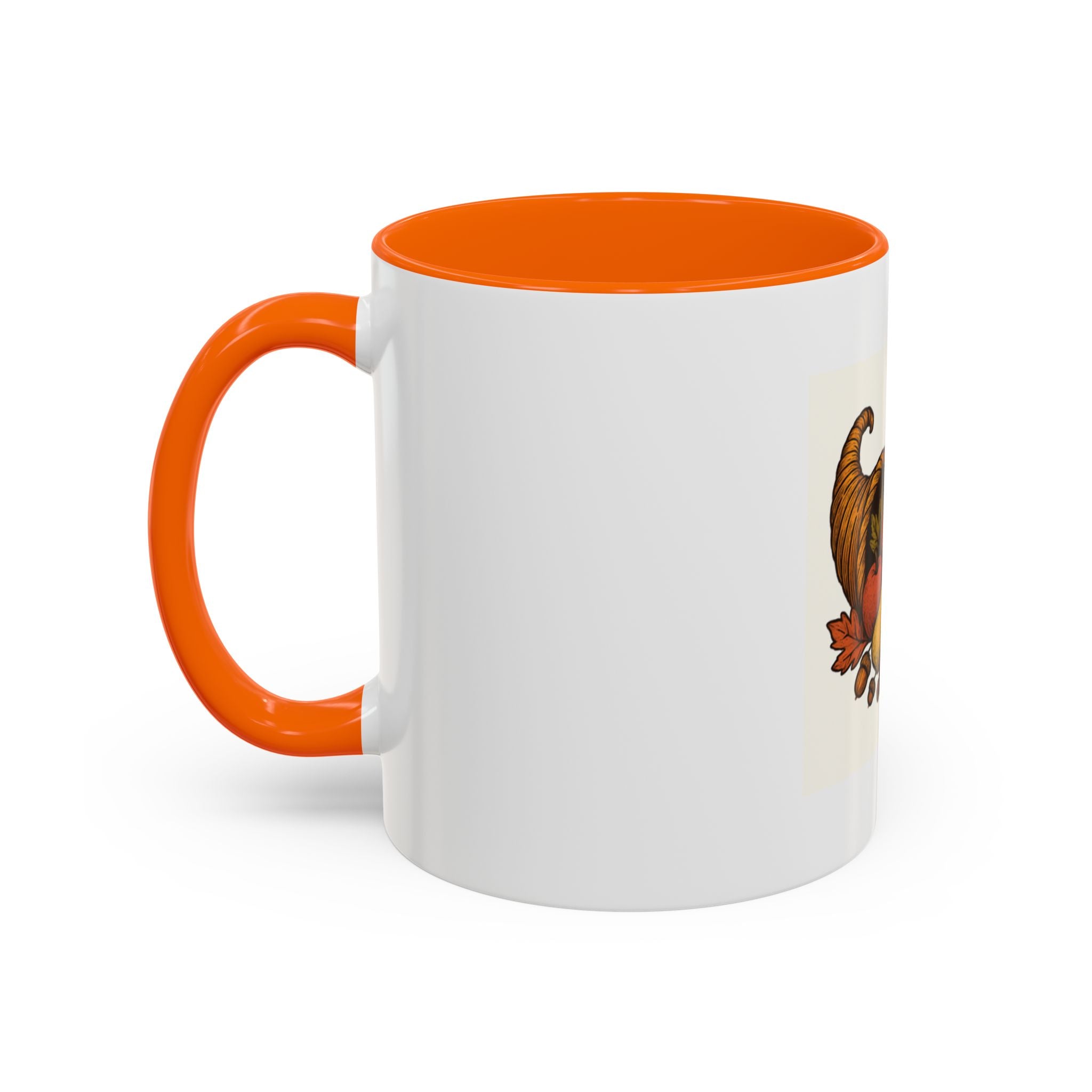 Thanksgiving Cornucopia Accent Coffee Mug Harvest Celebration