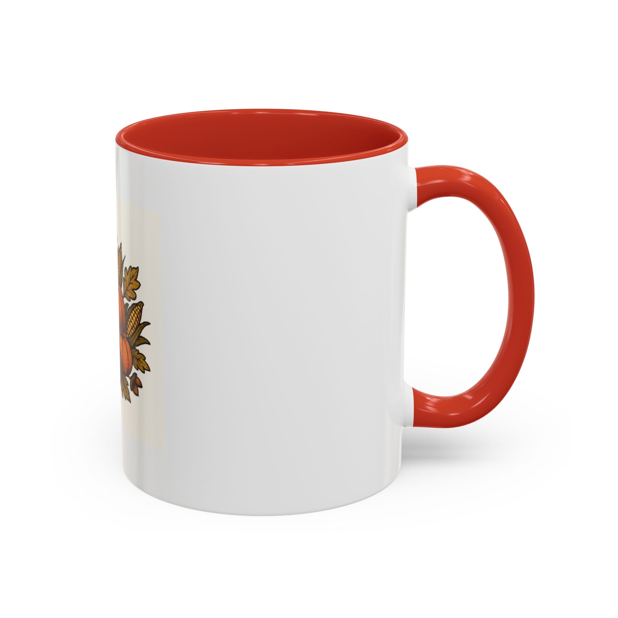 Thanksgiving Cornucopia Accent Coffee Mug Harvest Celebration