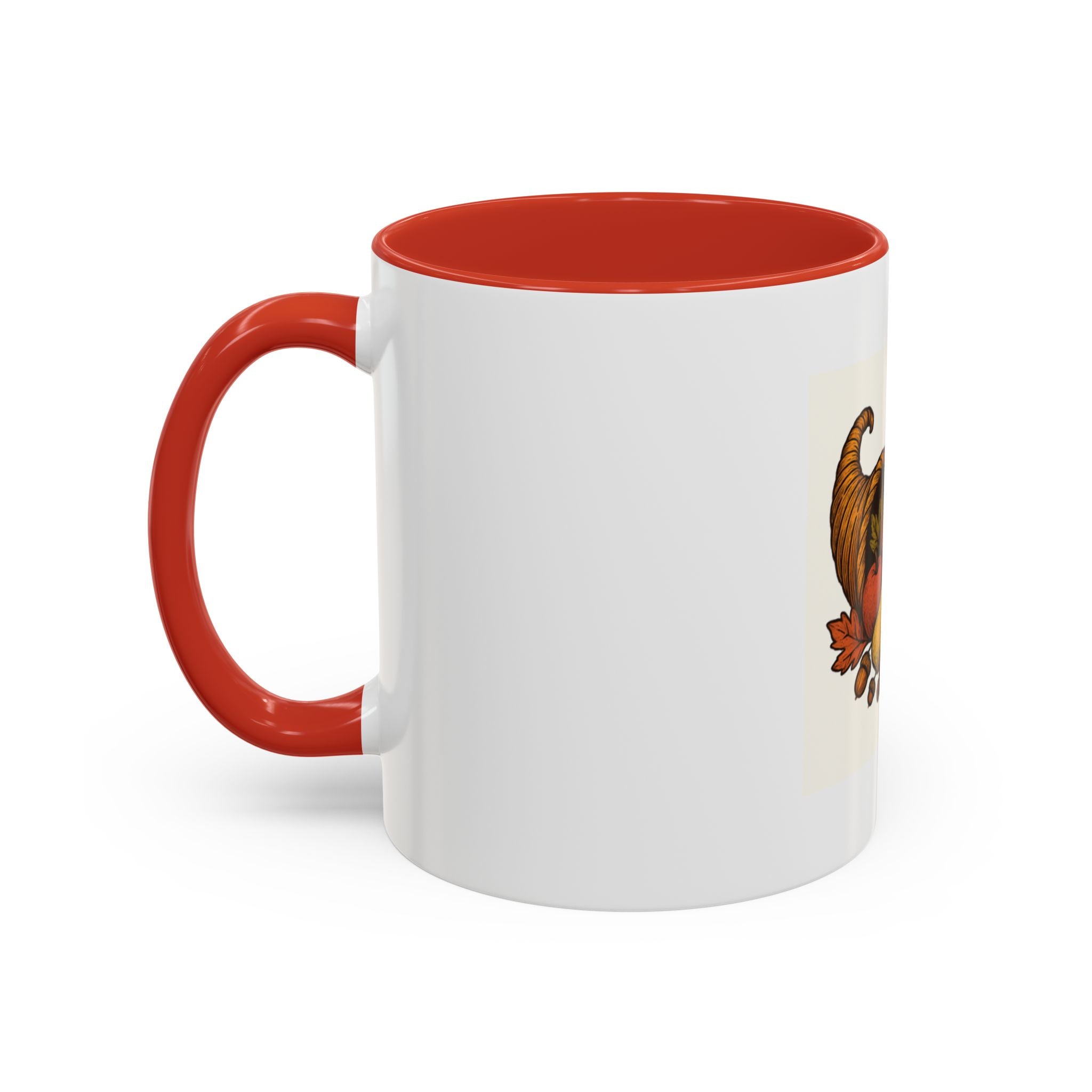 Thanksgiving Cornucopia Accent Coffee Mug Harvest Celebration