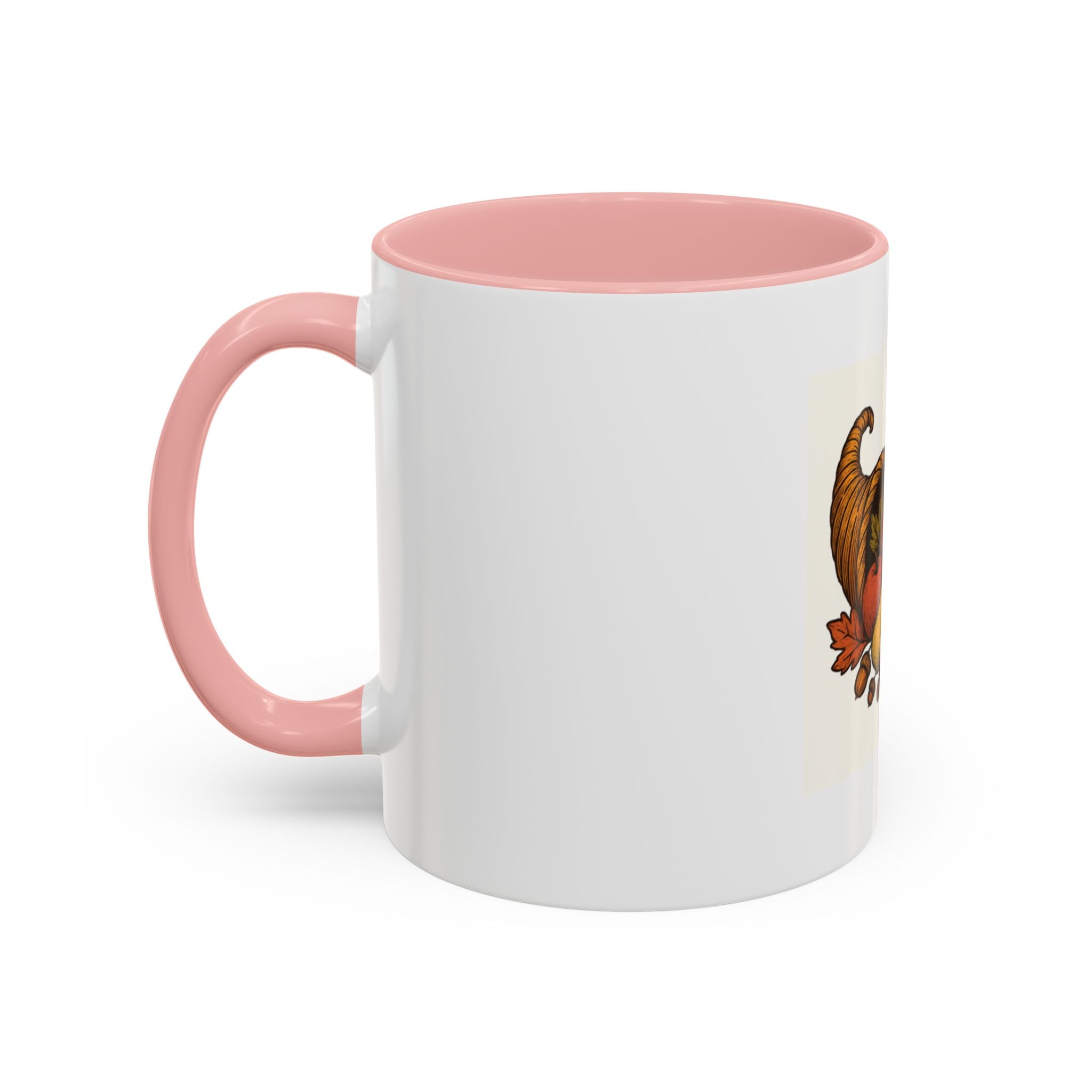 Thanksgiving Cornucopia Accent Coffee Mug Harvest Celebration