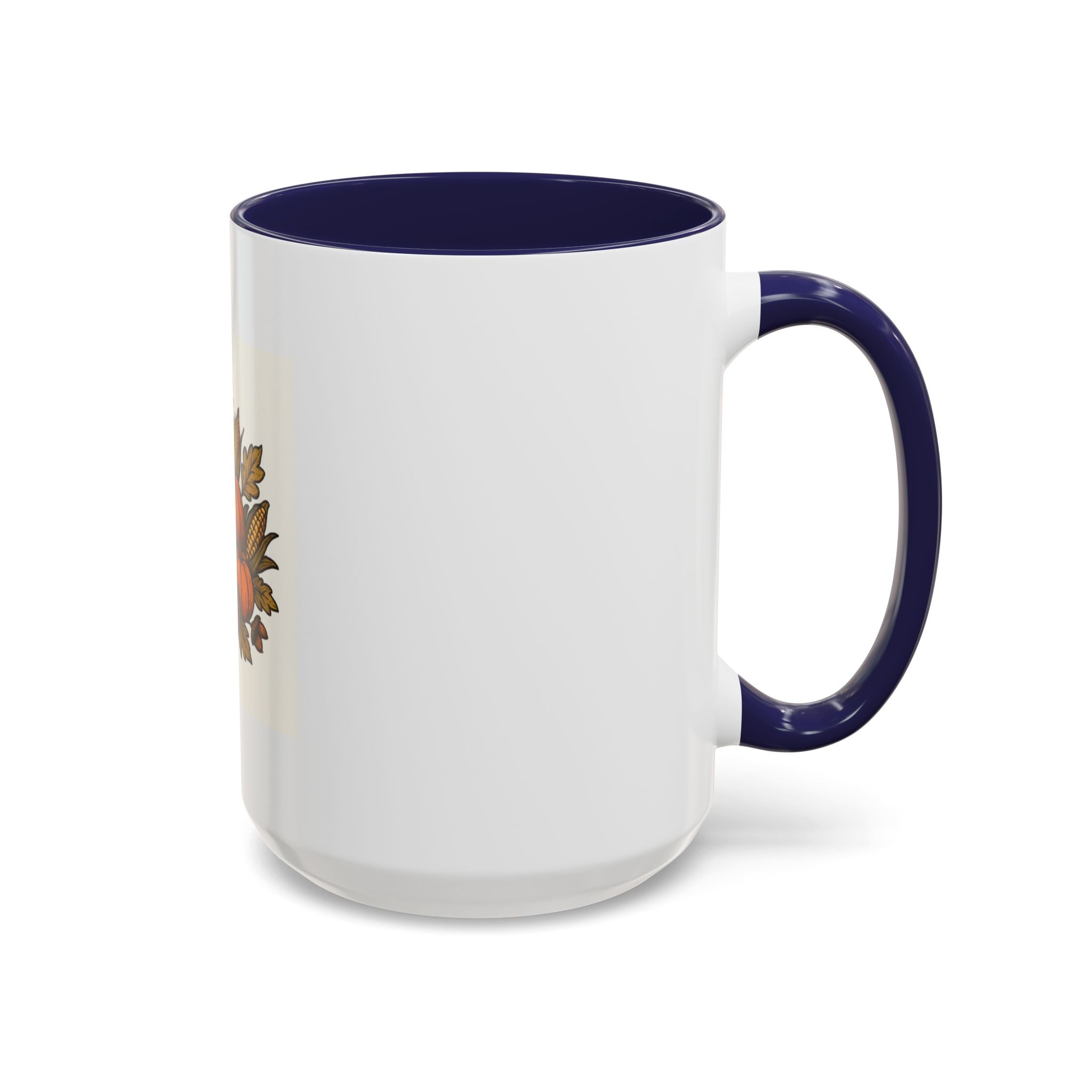 Thanksgiving Cornucopia Accent Coffee Mug Harvest Celebration