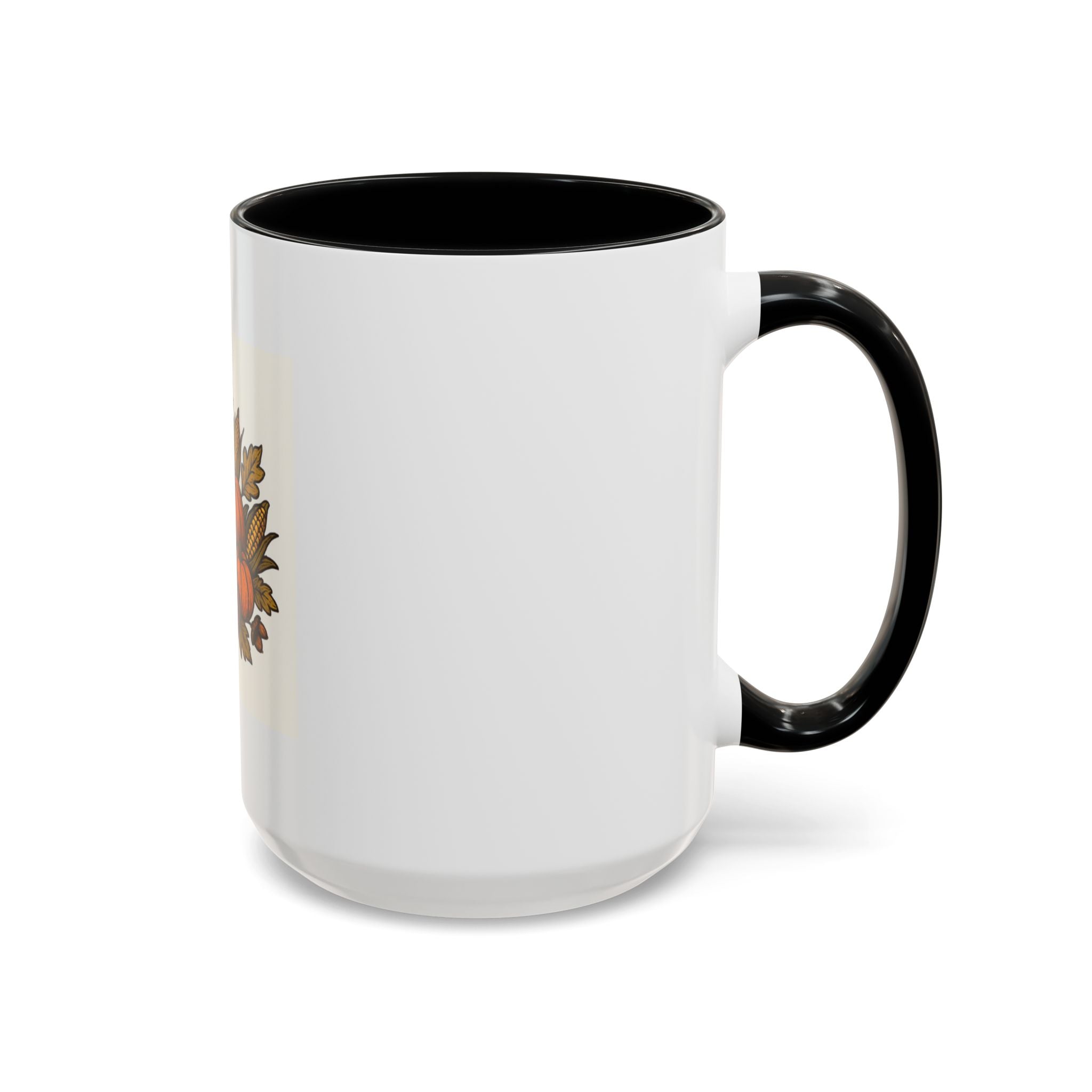 Thanksgiving Cornucopia Accent Coffee Mug Harvest Celebration