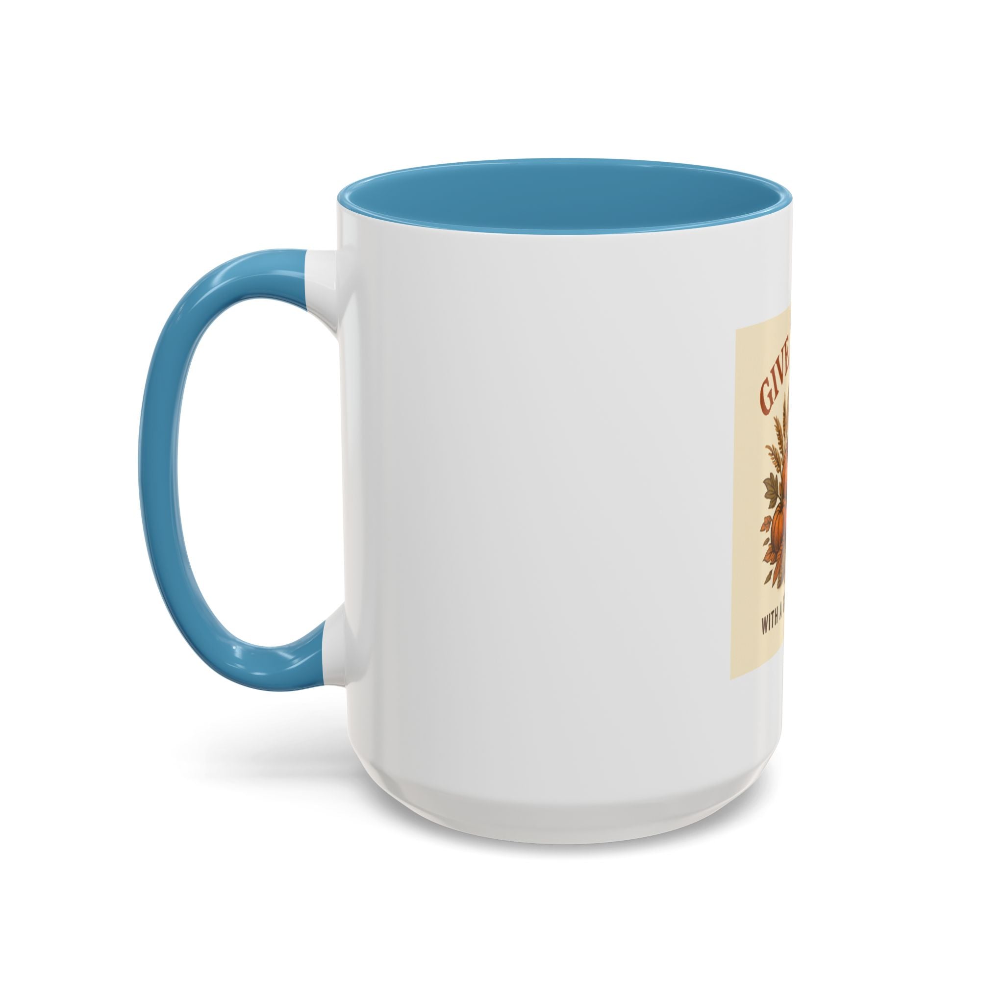Thanksgiving Accent Coffee Mug | Grateful Heart Mug | Fall Decor | Seasonal Gift | Hot Beverage Cup | Harvest Celebration
