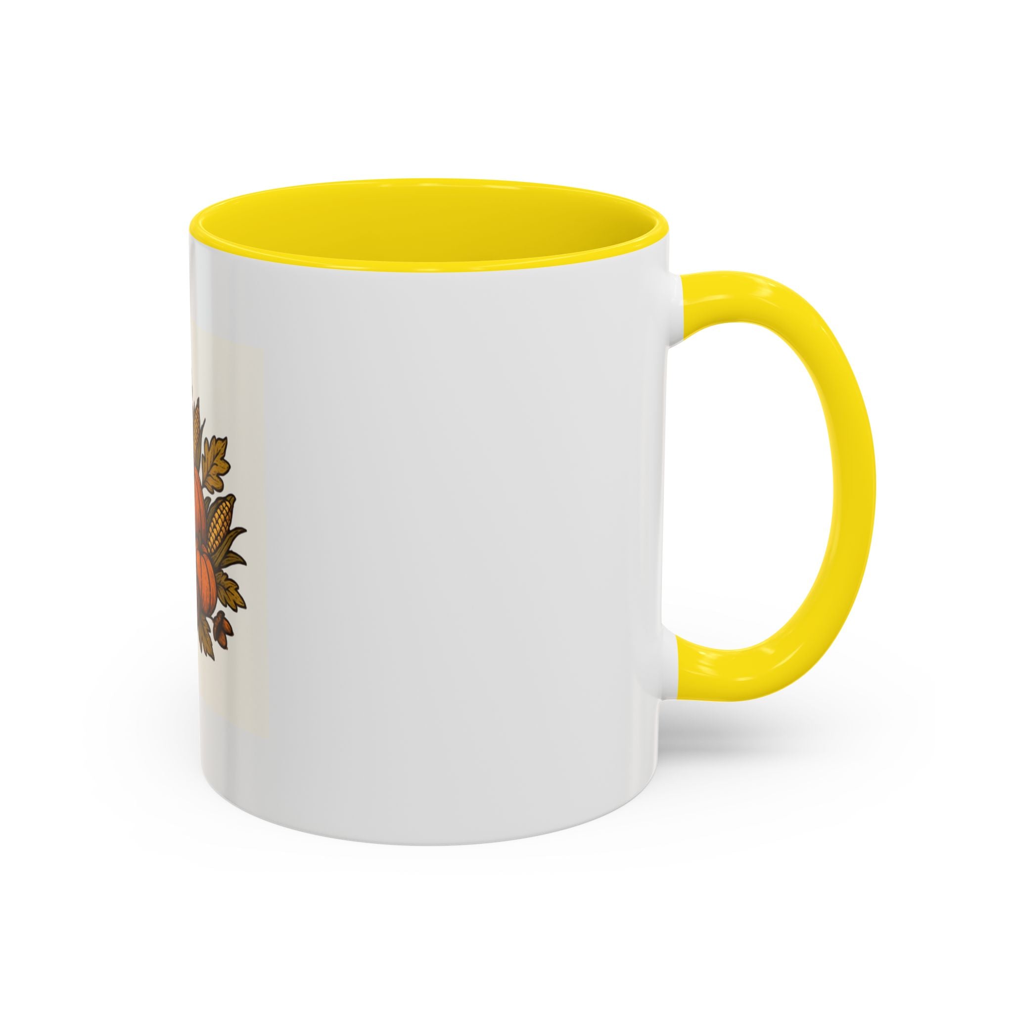 Thanksgiving Cornucopia Accent Coffee Mug Harvest Celebration