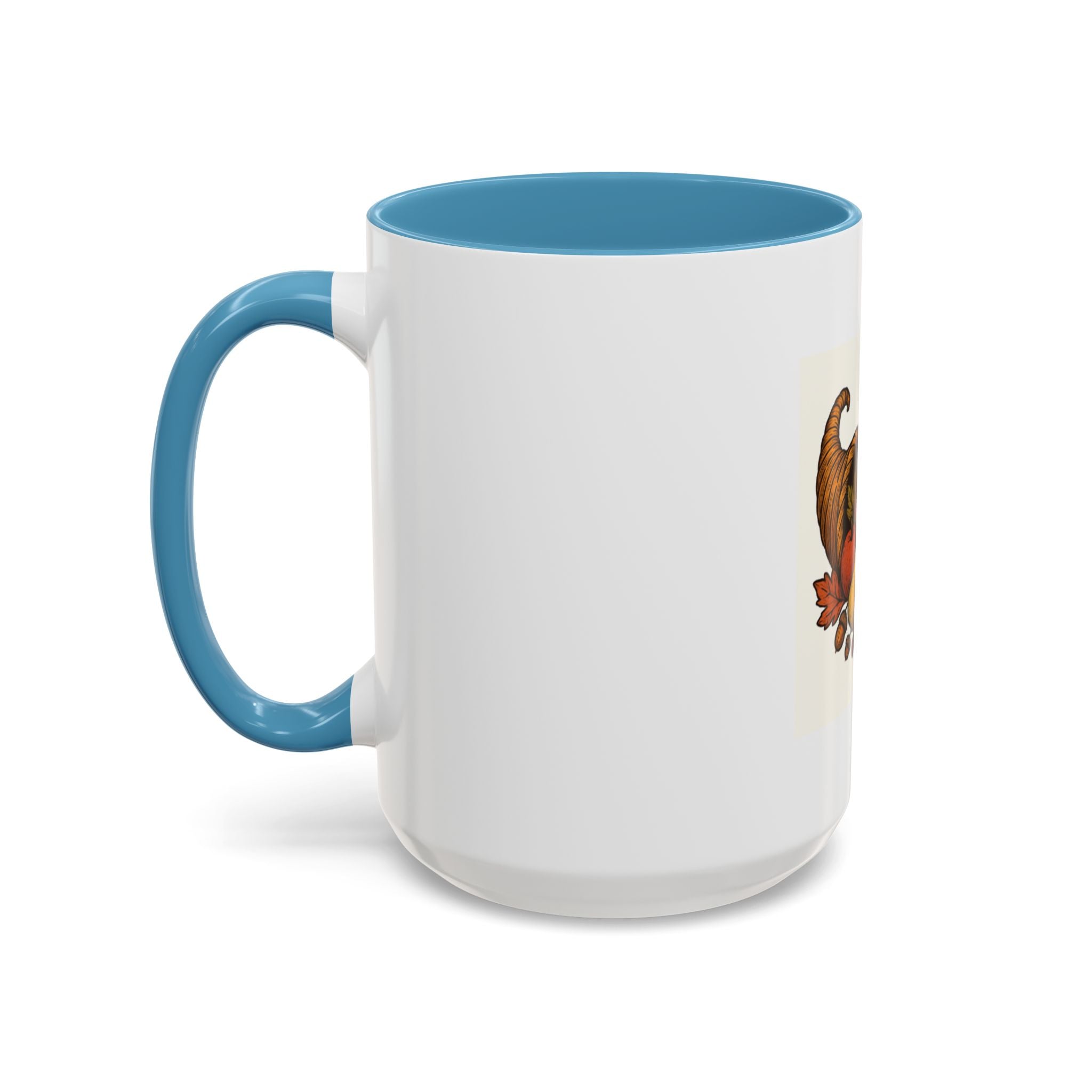 Thanksgiving Cornucopia Accent Coffee Mug Harvest Celebration