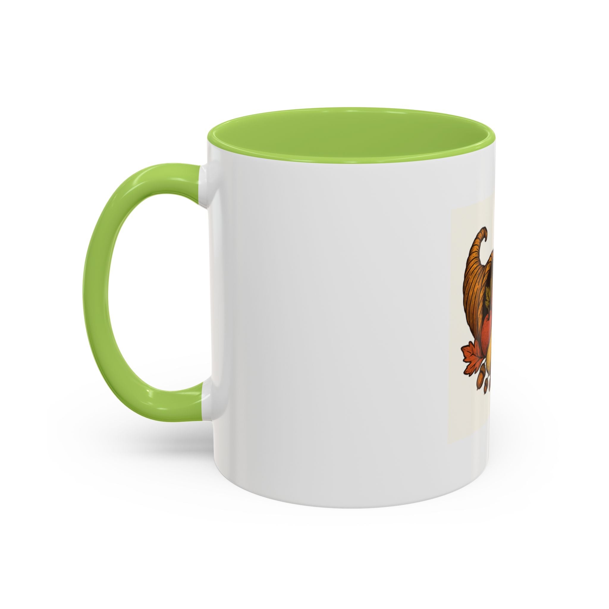 Thanksgiving Cornucopia Accent Coffee Mug Harvest Celebration
