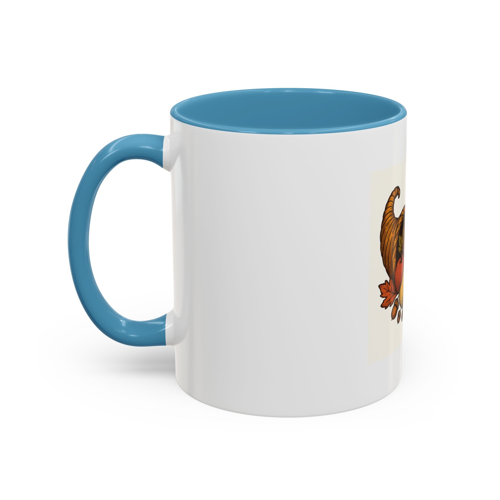 Thanksgiving Cornucopia Accent Coffee Mug Harvest Celebration