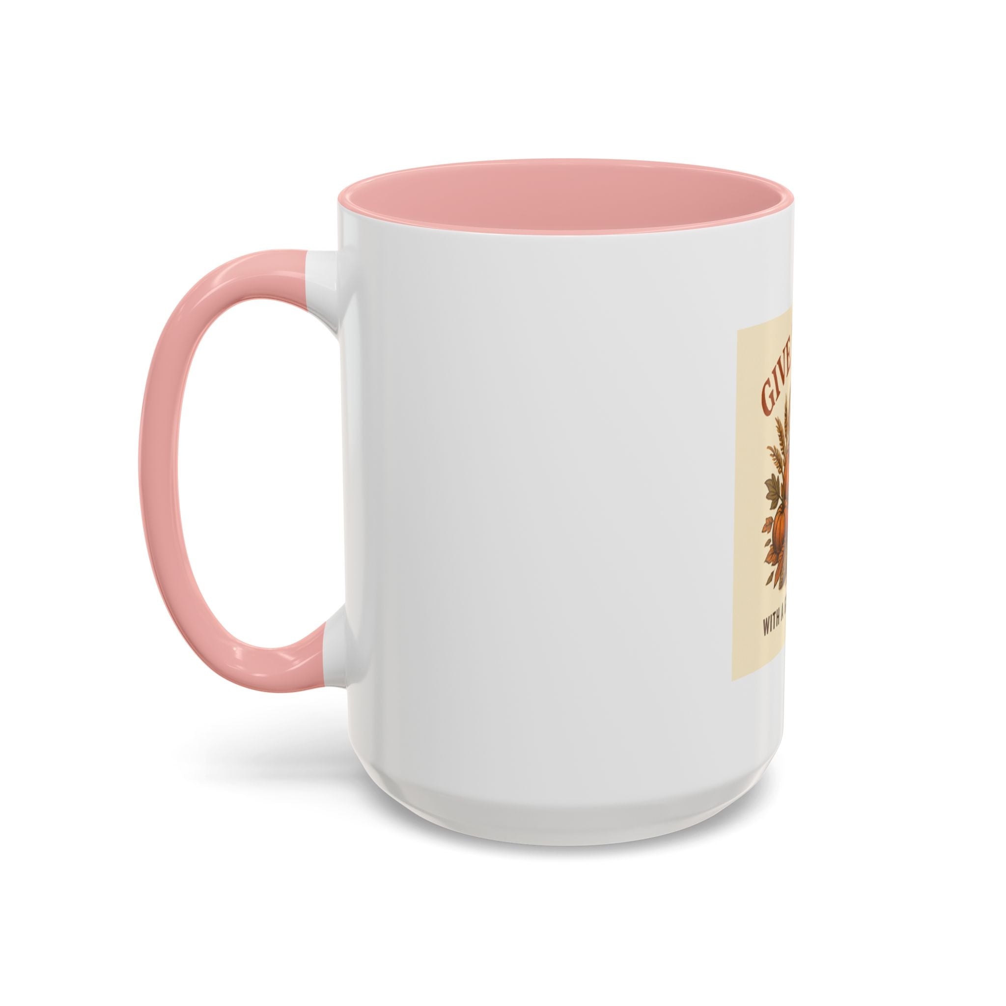 Thanksgiving Accent Coffee Mug | Grateful Heart Mug | Fall Decor | Seasonal Gift | Hot Beverage Cup | Harvest Celebration