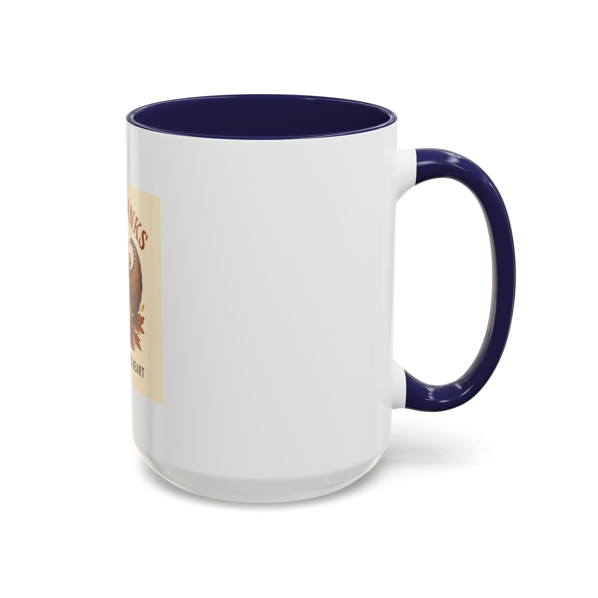 Thanksgiving Accent Coffee Mug | Grateful Heart Mug | Fall Decor | Seasonal Gift | Hot Beverage Cup | Harvest Celebration