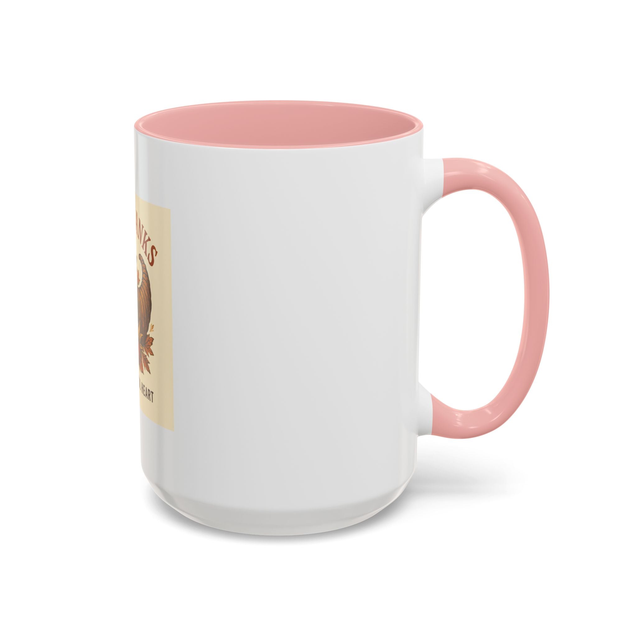 Thanksgiving Accent Coffee Mug | Grateful Heart Mug | Fall Decor | Seasonal Gift | Hot Beverage Cup | Harvest Celebration