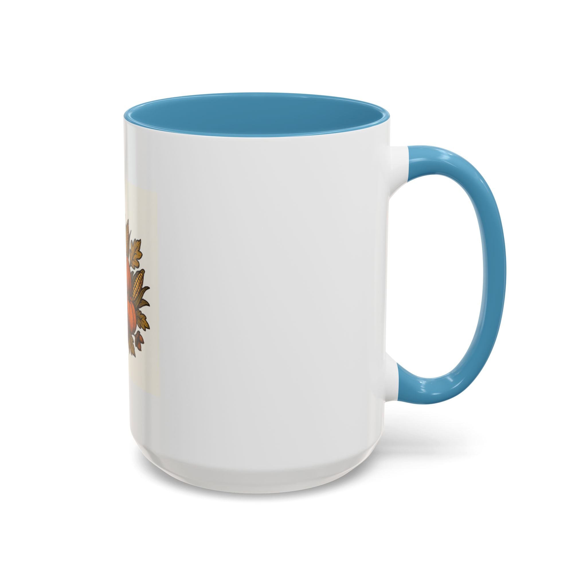 Thanksgiving Cornucopia Accent Coffee Mug Harvest Celebration
