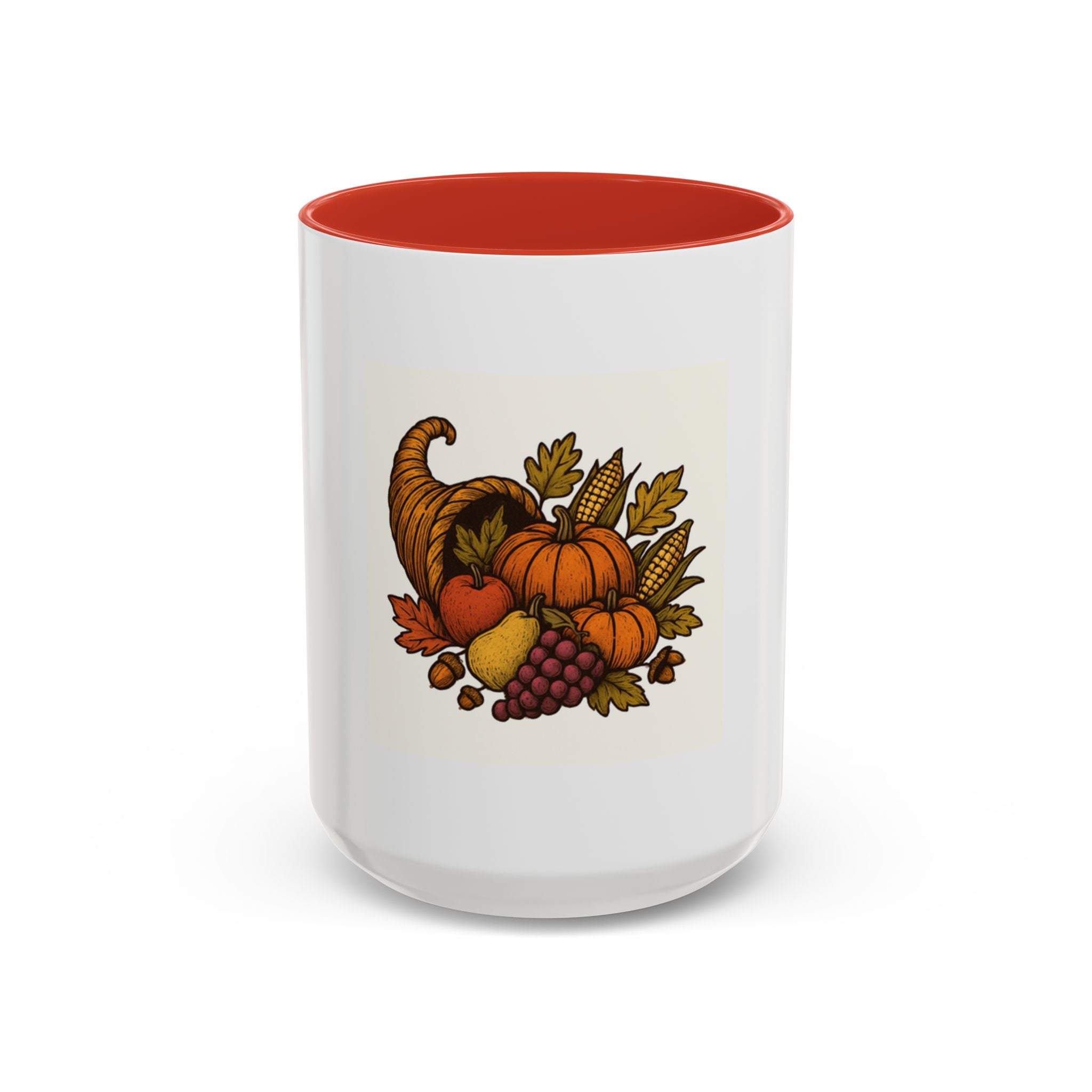 Thanksgiving Cornucopia Accent Coffee Mug Harvest Celebration