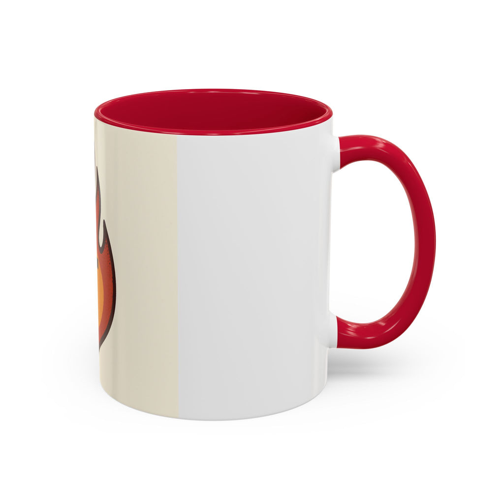 Faith-Inspired Colorful Mug with Flame Design