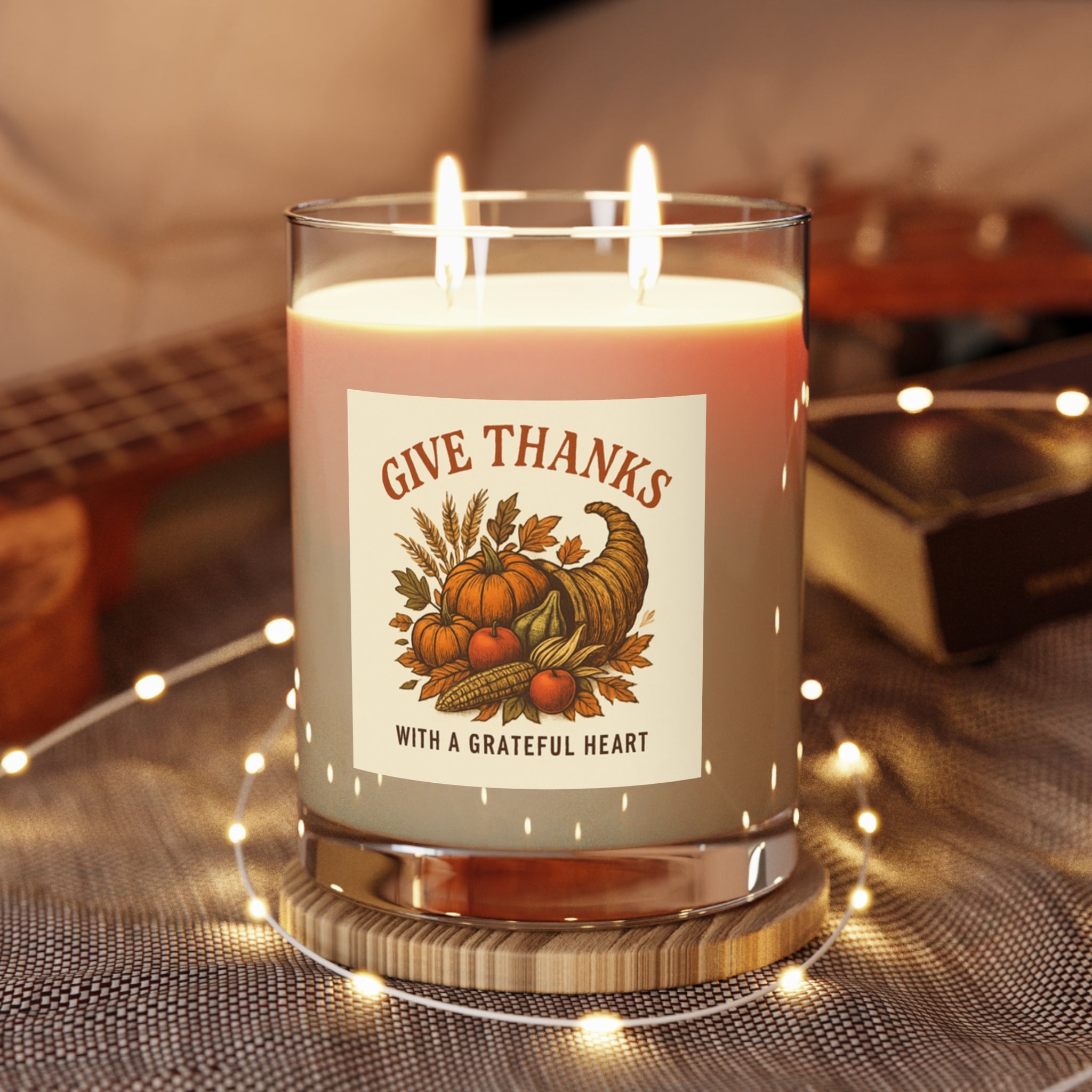 Thanksgiving Scented Candle - Grateful Heart, Perfect for Fall Decor.