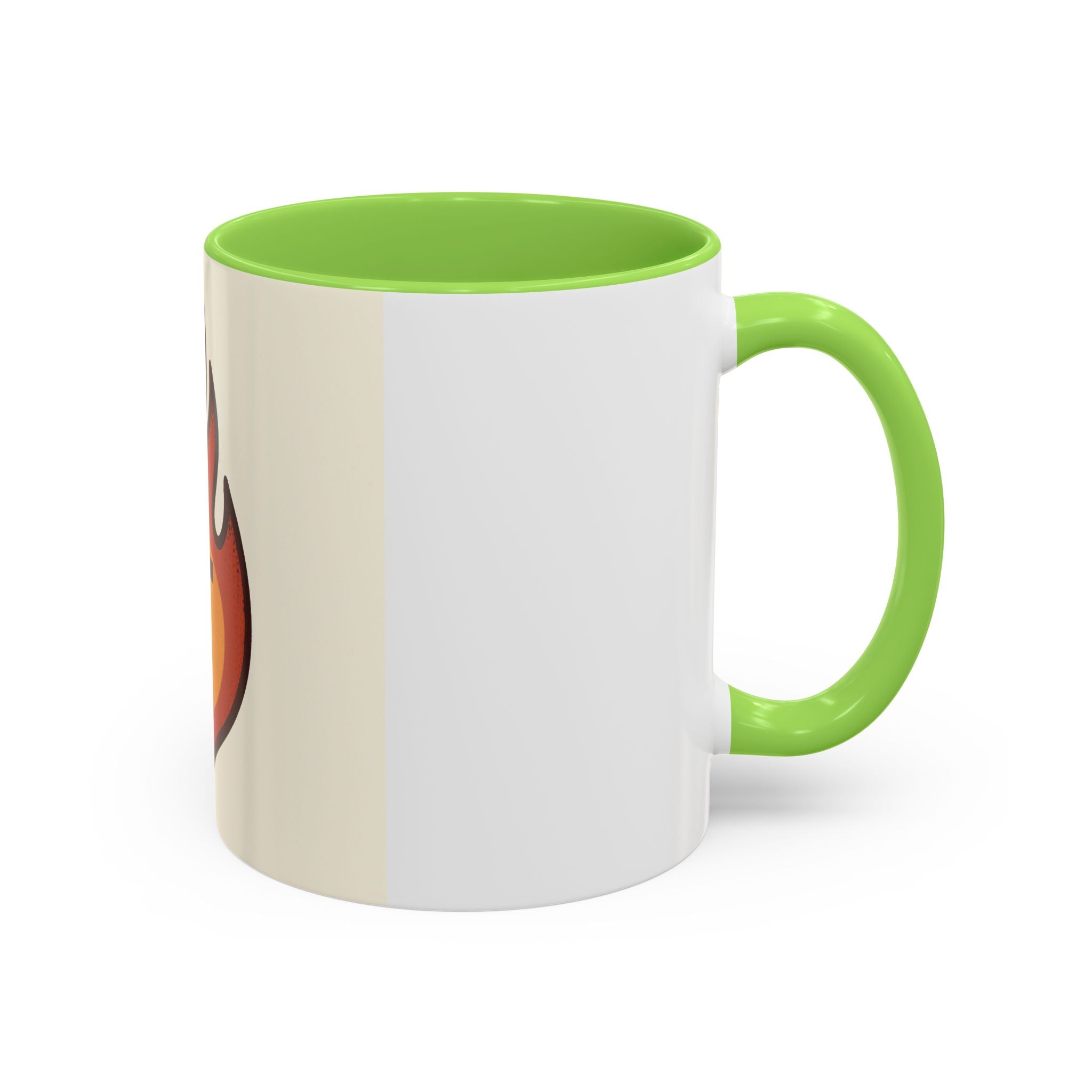 Faith-Inspired Colorful Mug with Flame Design