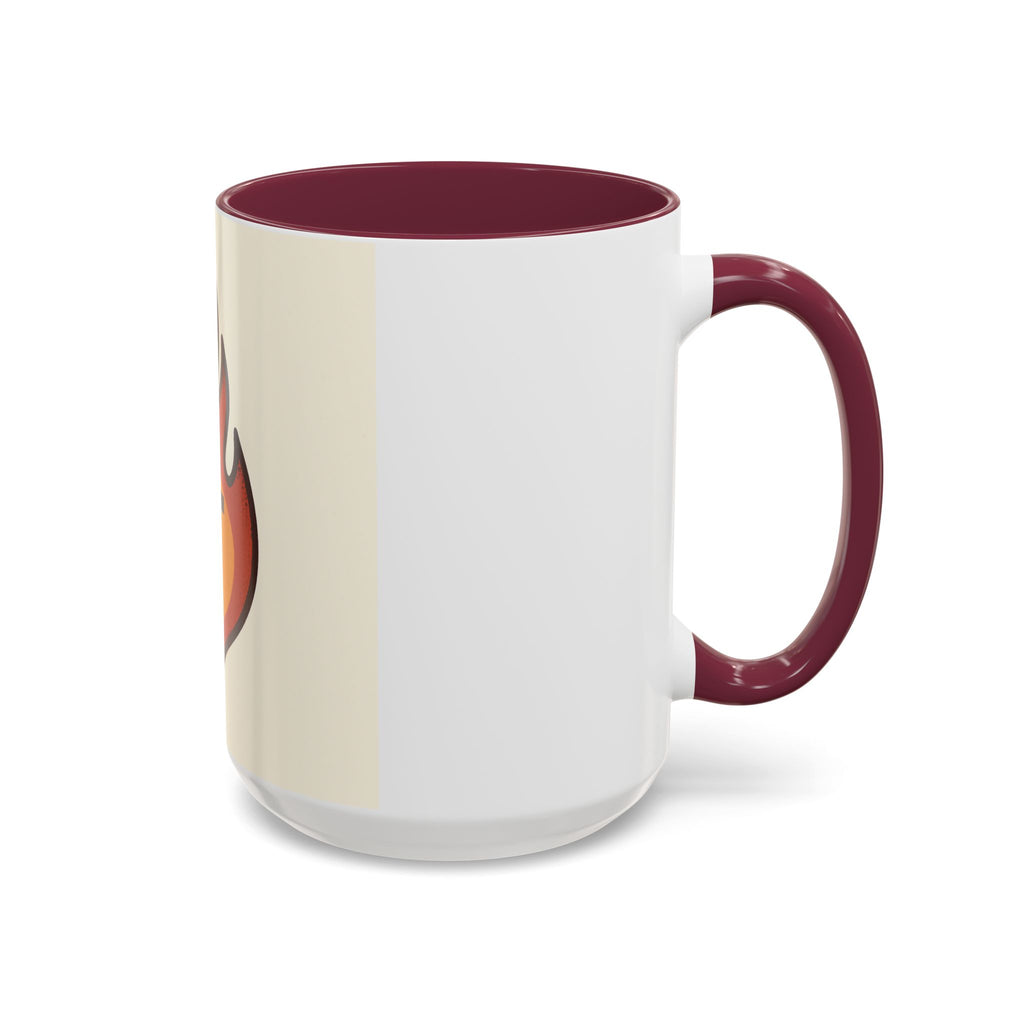 Faith-Inspired Colorful Mug with Flame Design