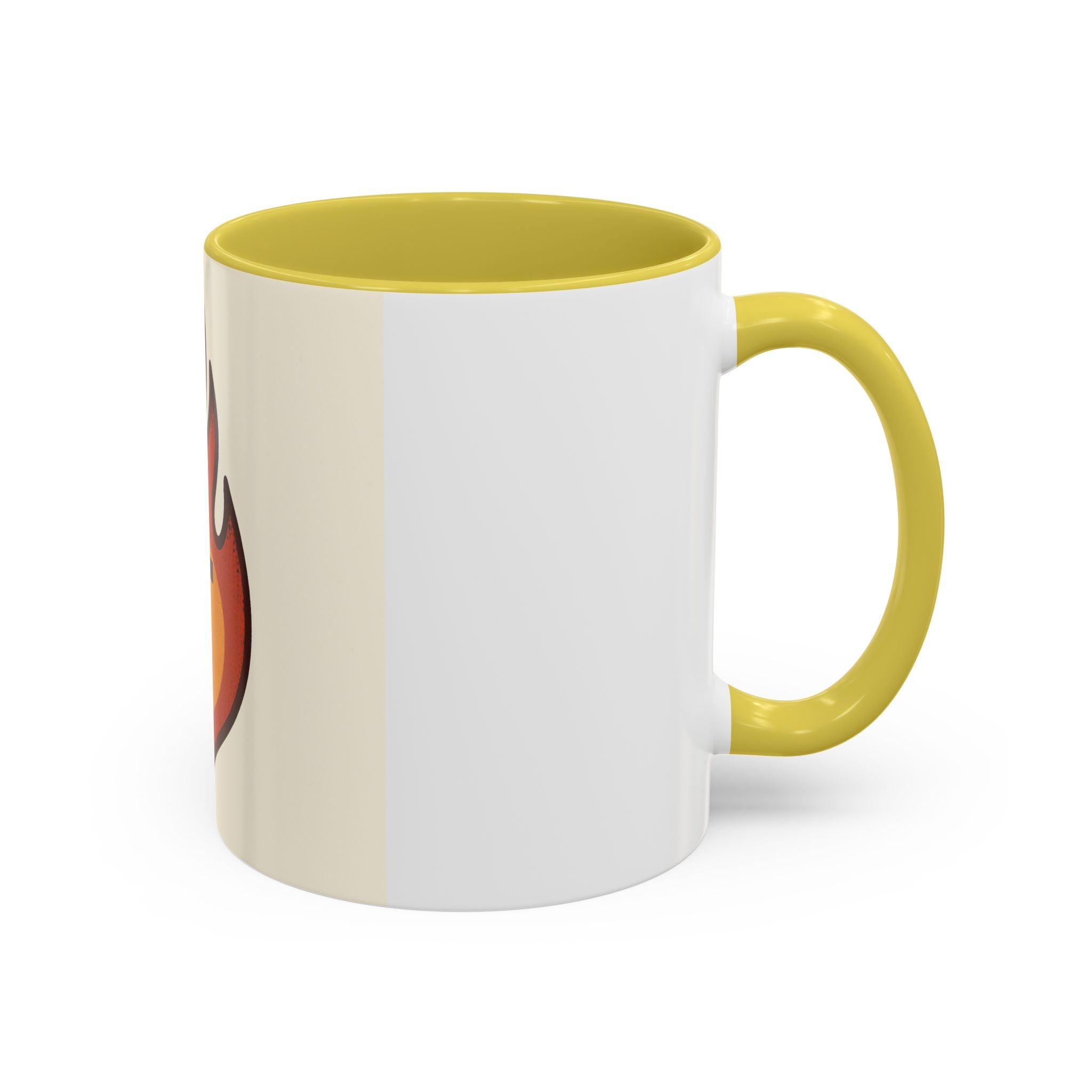 Faith-Inspired Colorful Mug with Flame Design