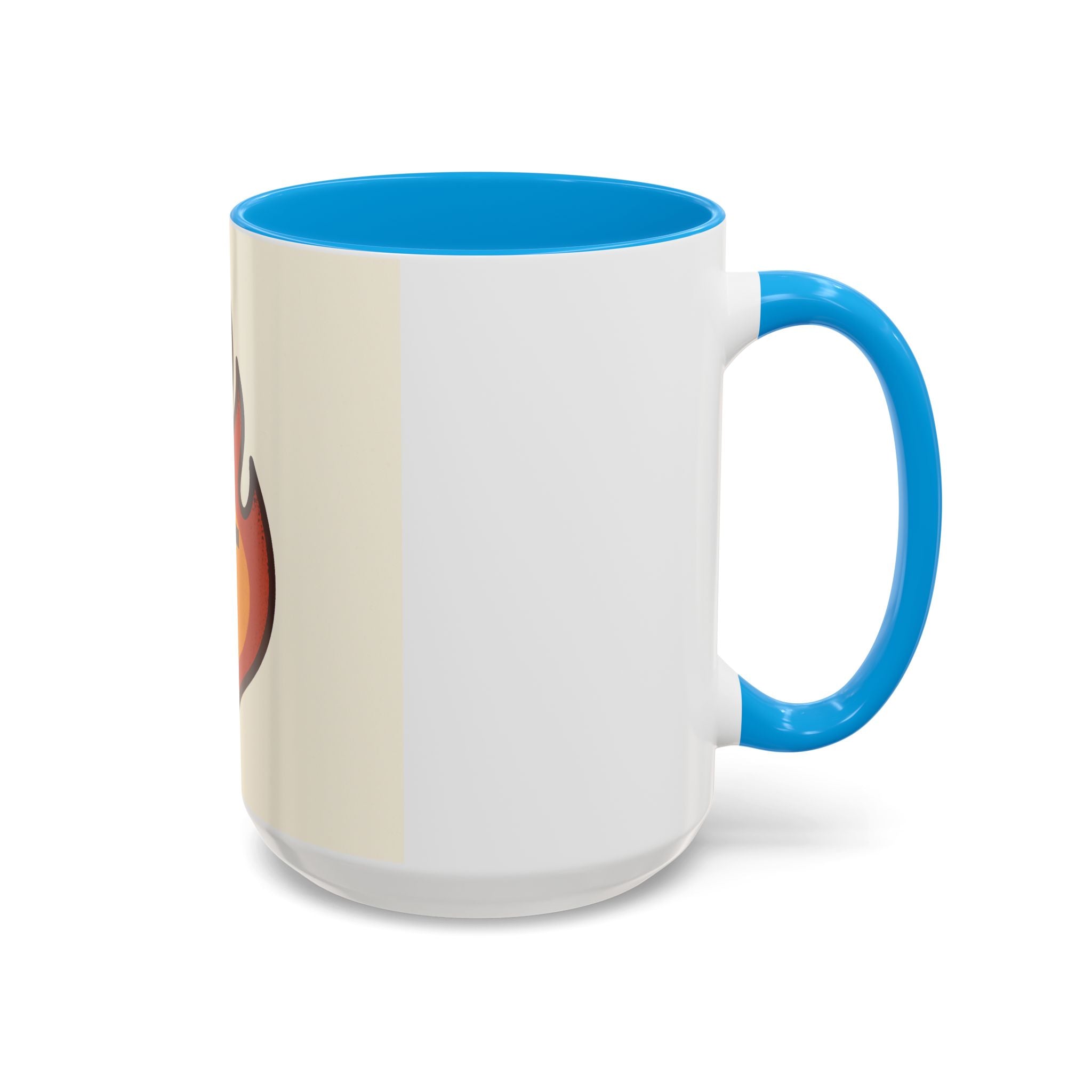 Faith-Inspired Colorful Mug with Flame Design