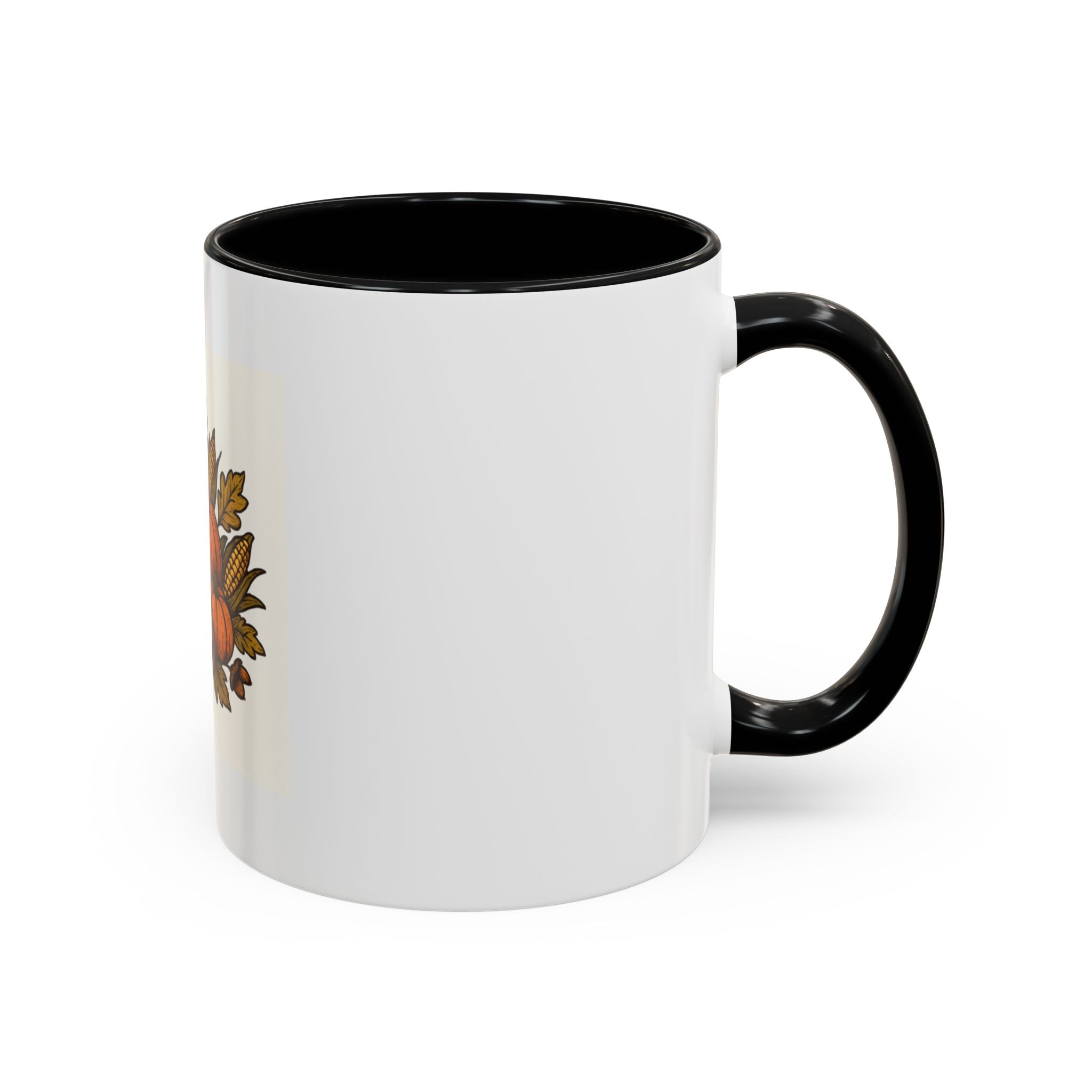 Thanksgiving Cornucopia Accent Coffee Mug Harvest Celebration
