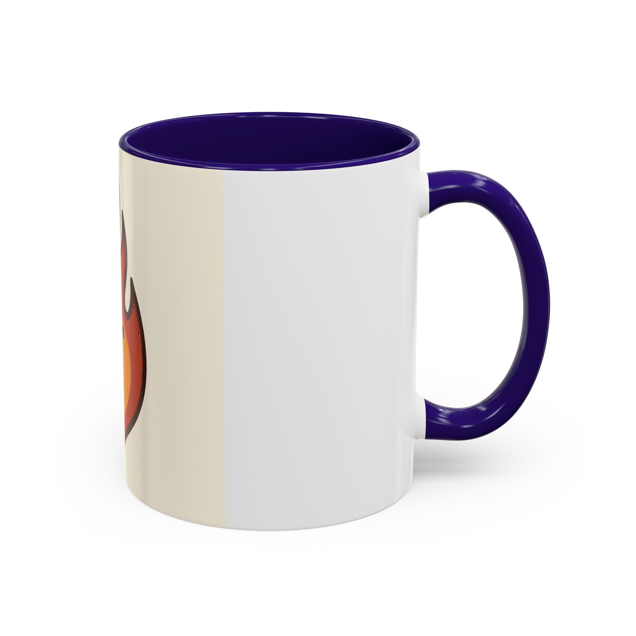 Faith-Inspired Colorful Mug with Flame Design