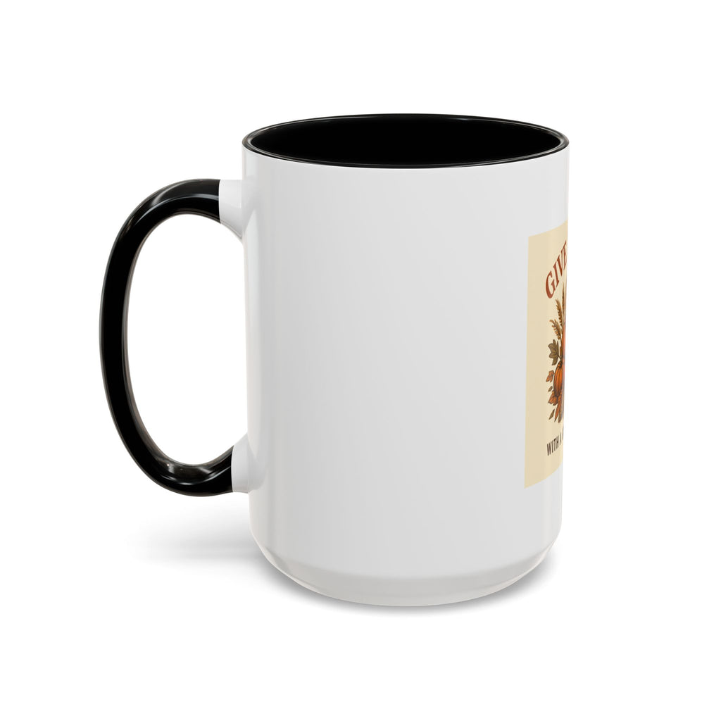 Thanksgiving Accent Coffee Mug | Grateful Heart Mug | Fall Decor | Seasonal Gift | Hot Beverage Cup | Harvest Celebration