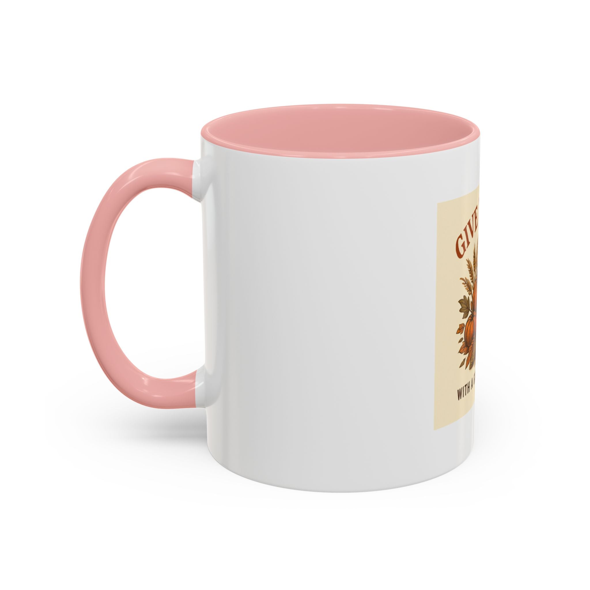 Thanksgiving Accent Coffee Mug | Grateful Heart Mug | Fall Decor | Seasonal Gift | Hot Beverage Cup | Harvest Celebration