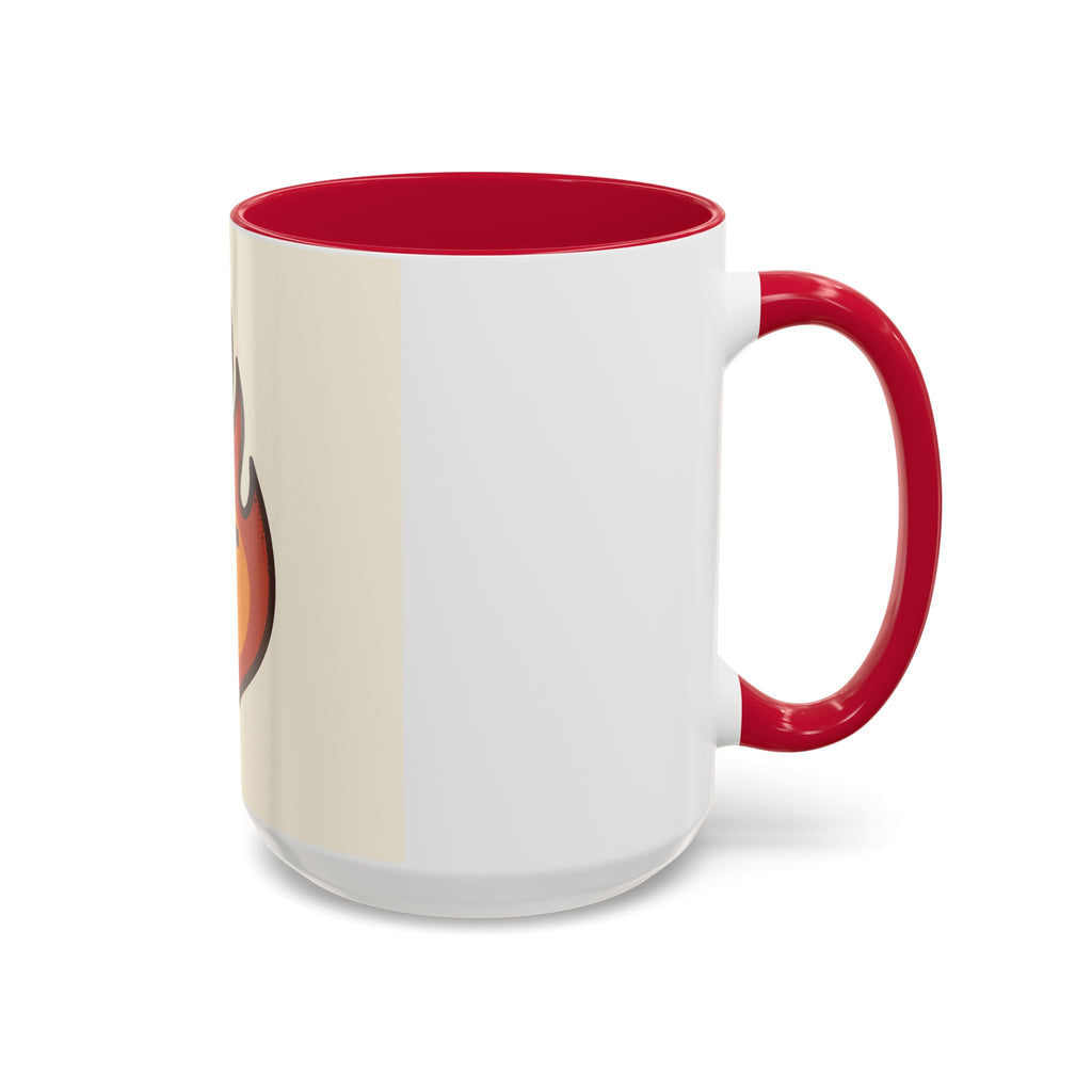 Faith-Inspired Colorful Mug with Flame Design
