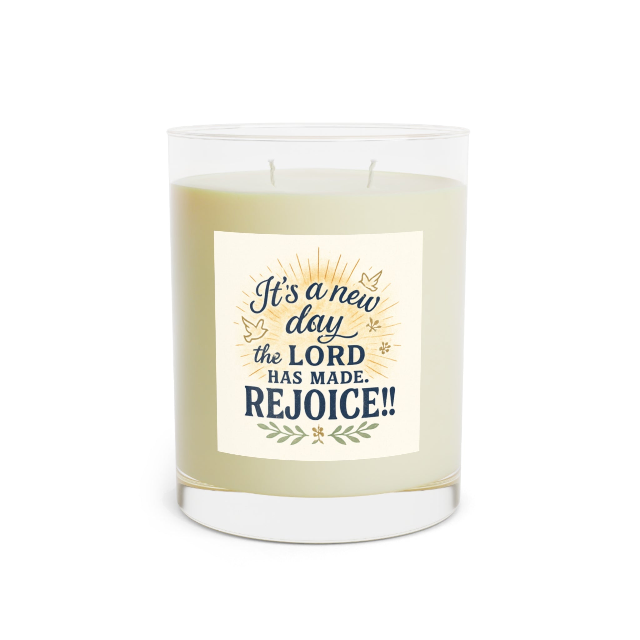 Inspirational Scented Candle - "It's a New Day the Lord Has Made!" - 11oz Glass Candle for Relaxation.