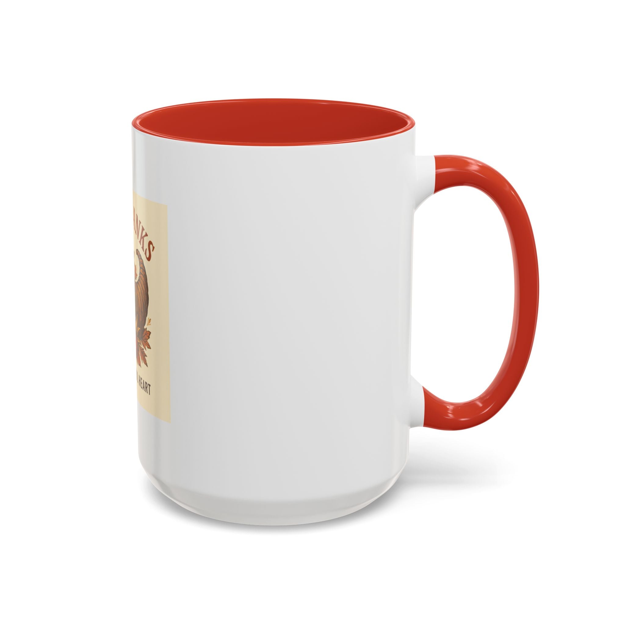 Thanksgiving Accent Coffee Mug | Grateful Heart Mug | Fall Decor | Seasonal Gift | Hot Beverage Cup | Harvest Celebration