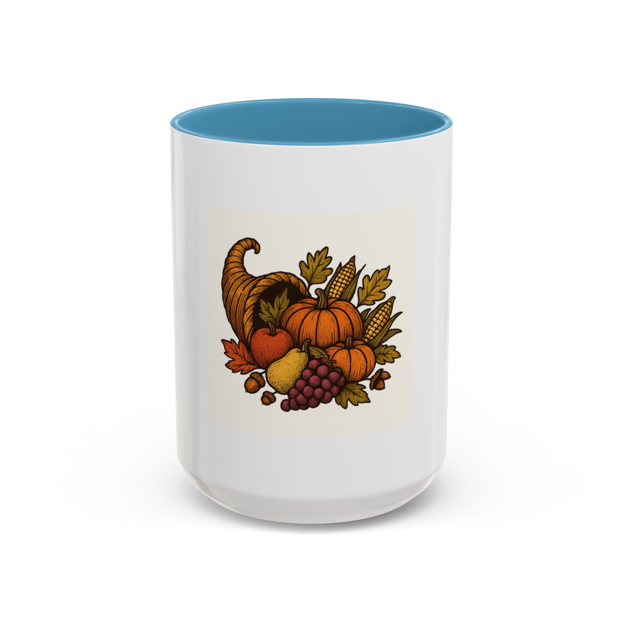 Thanksgiving Cornucopia Accent Coffee Mug Harvest Celebration