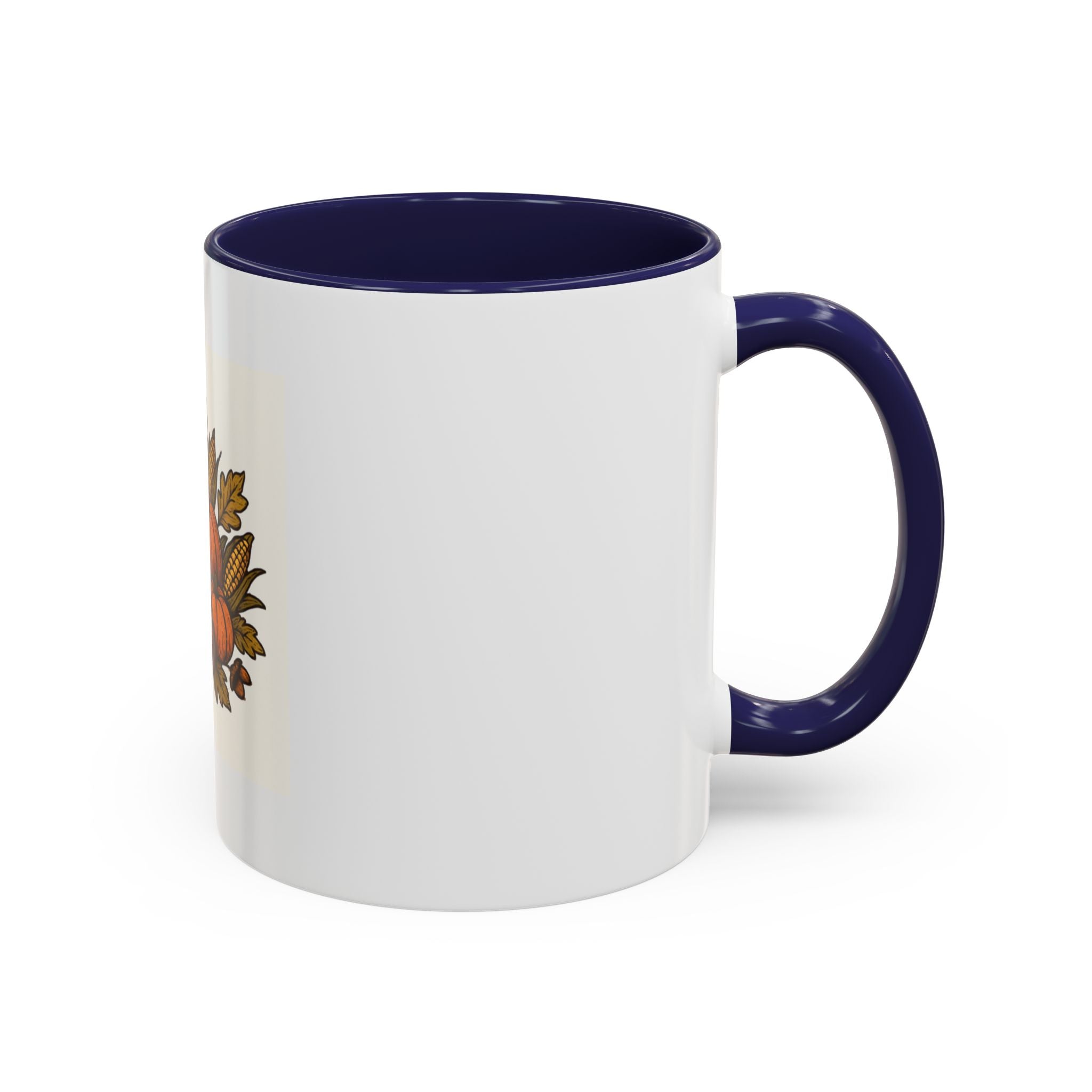 Thanksgiving Cornucopia Accent Coffee Mug Harvest Celebration