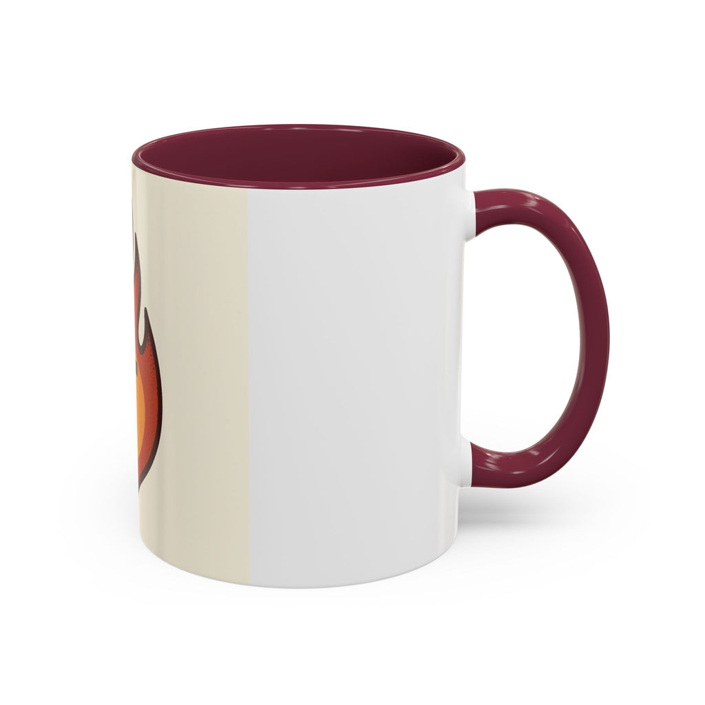 Faith-Inspired Colorful Mug with Flame Design