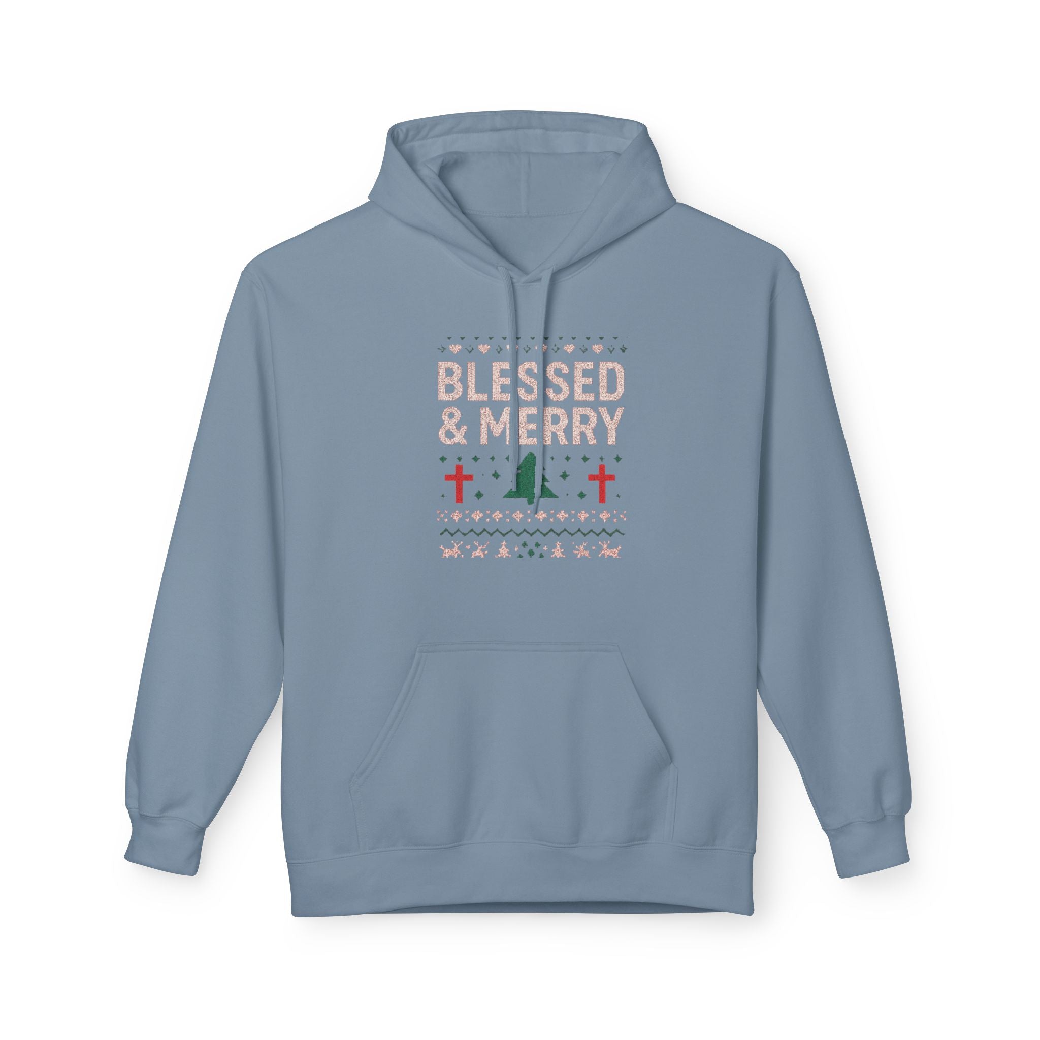 Blessed & Merry Christmas Sweatshirt – Faith-Inspired Holiday Hoodie