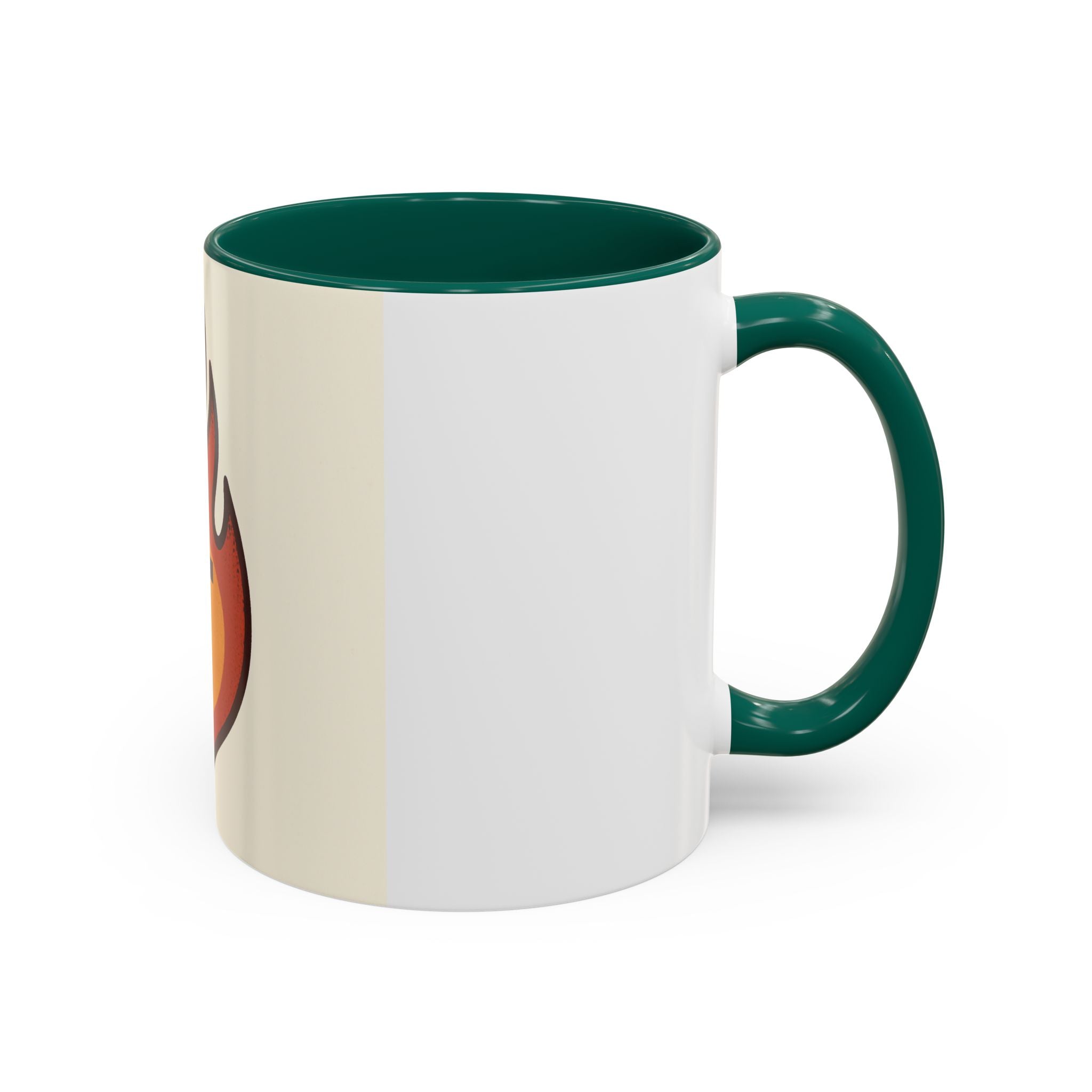 Faith-Inspired Colorful Mug with Flame Design