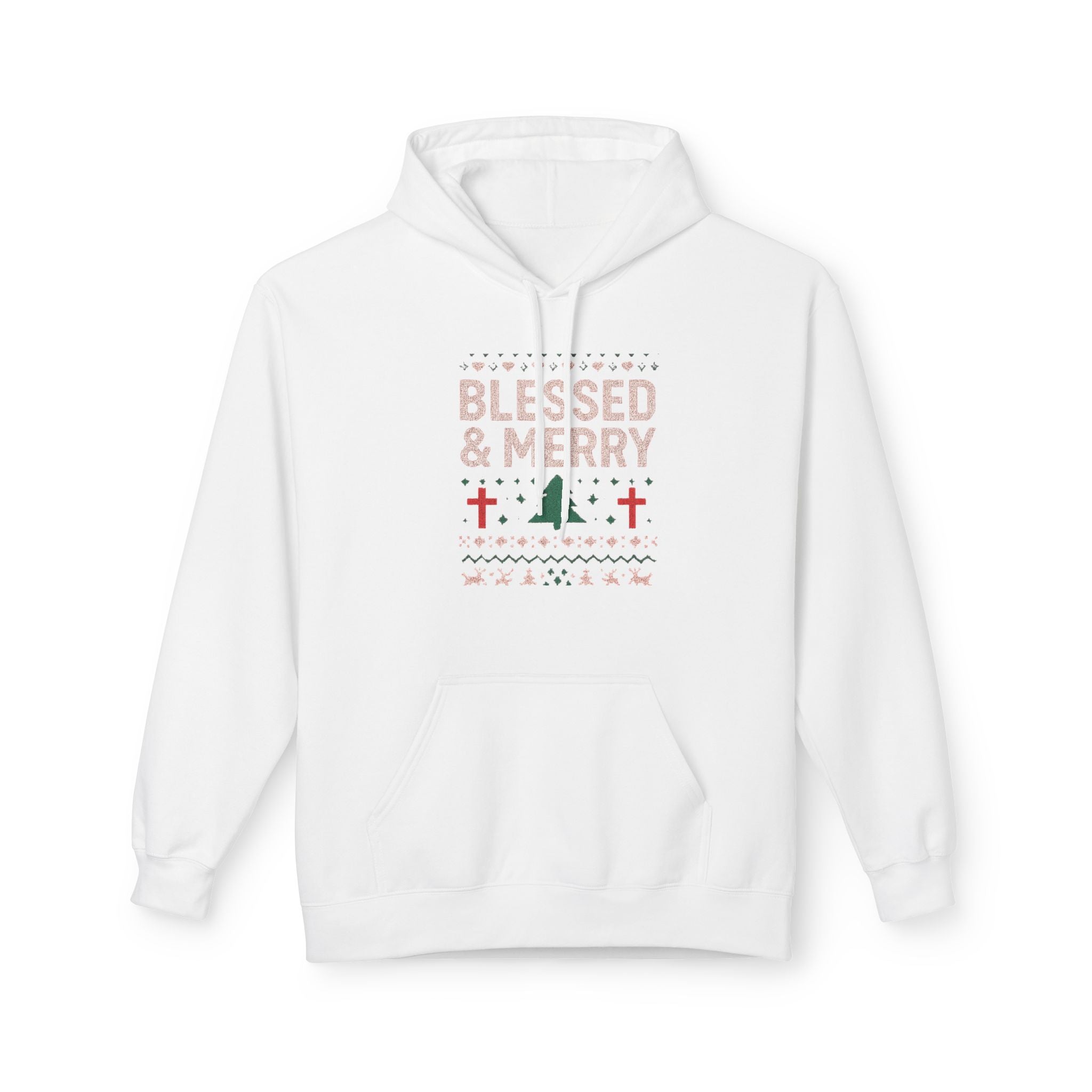Blessed & Merry Christmas Sweatshirt – Faith-Inspired Holiday Hoodie