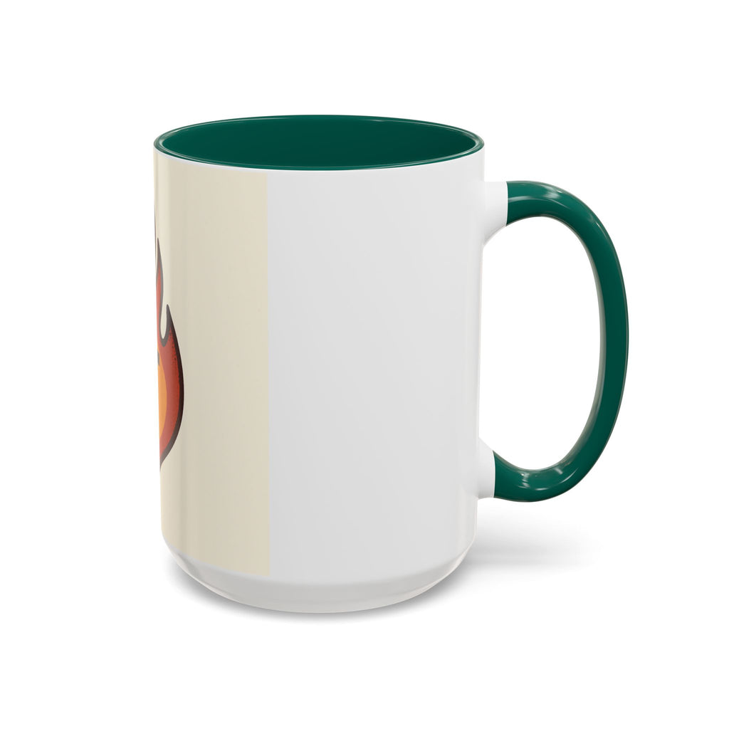 Faith-Inspired Colorful Mug with Flame Design