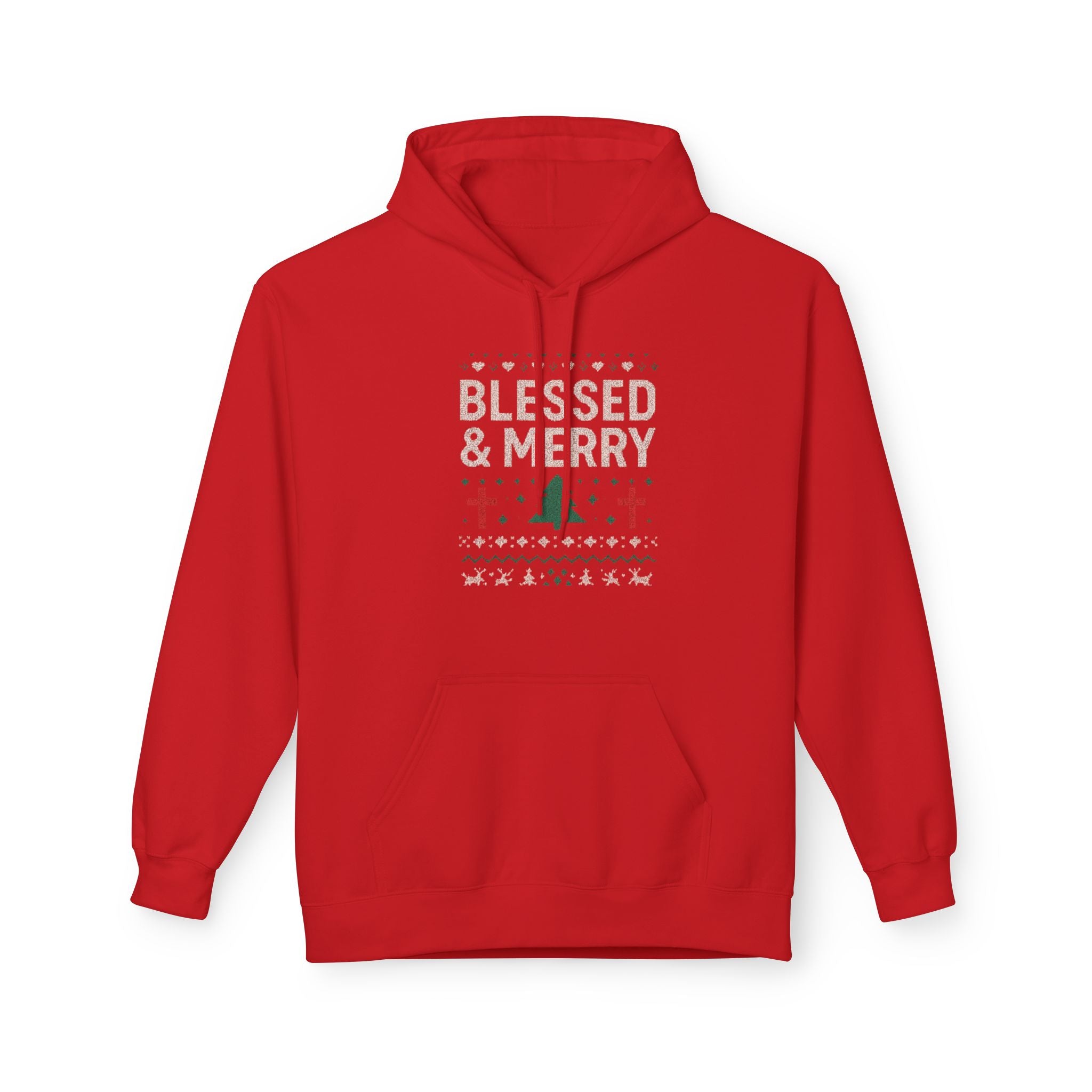 Blessed & Merry Christmas Sweatshirt – Faith-Inspired Holiday Hoodie