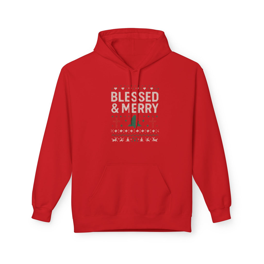 Blessed & Merry Christmas Sweatshirt – Faith-Inspired Holiday Hoodie