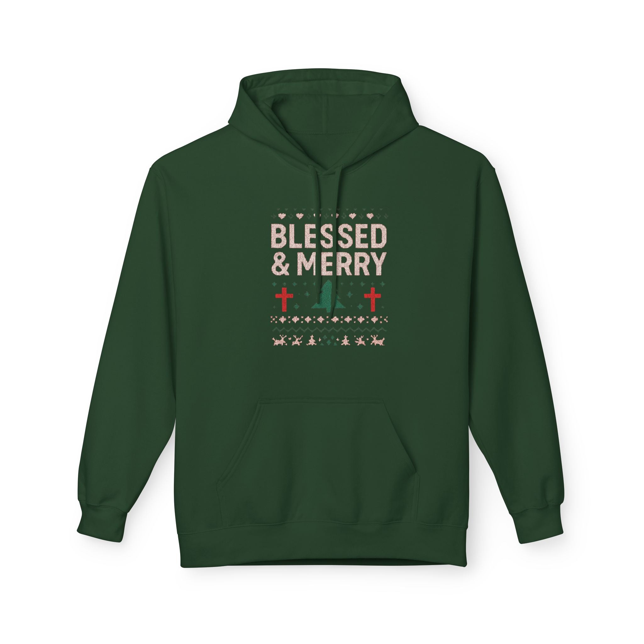 Blessed & Merry Christmas Sweatshirt – Faith-Inspired Holiday Hoodie
